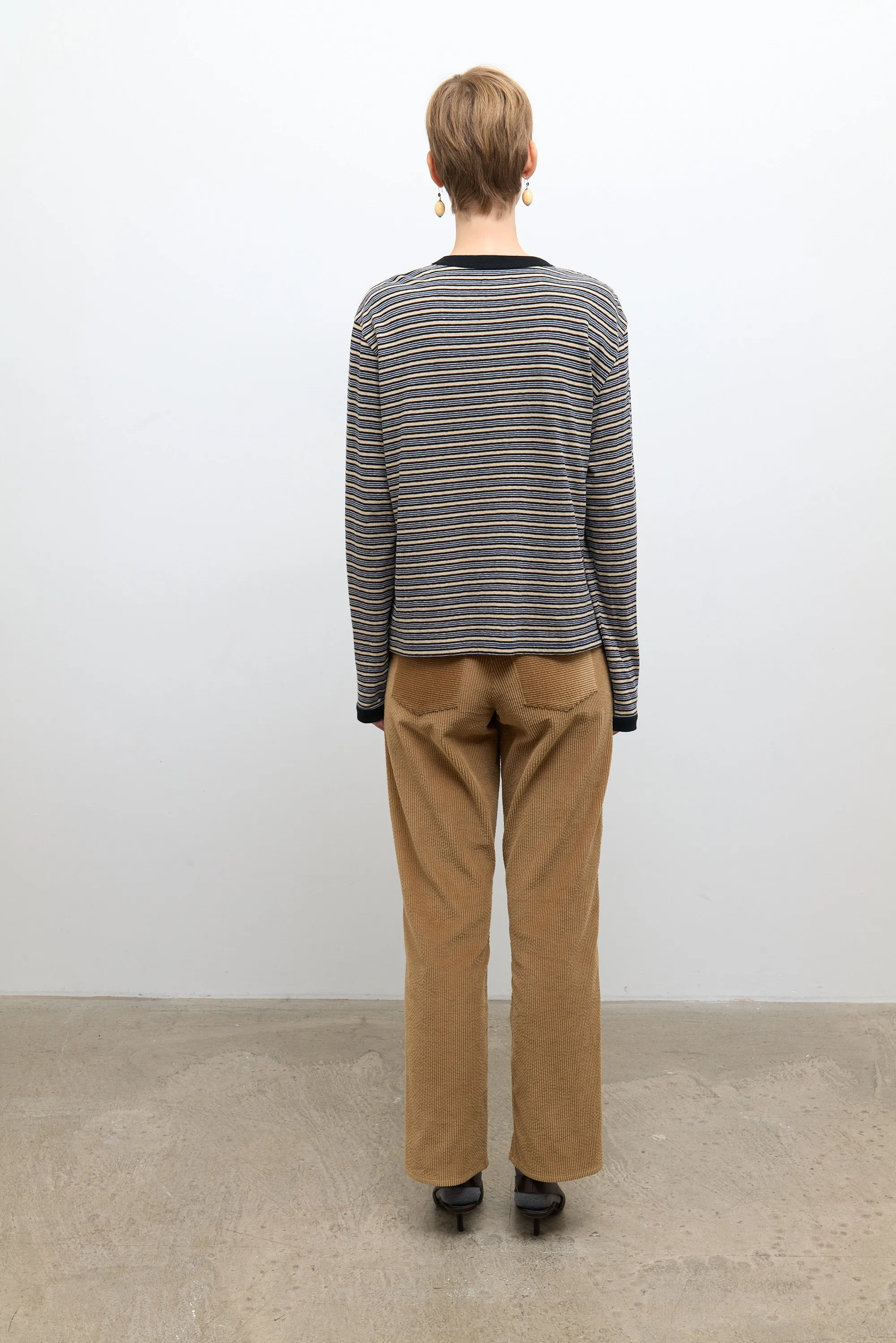 Unisex Long Sleeve T Shirt - Blue Stripe sold by Cawley product image thumbnail 4