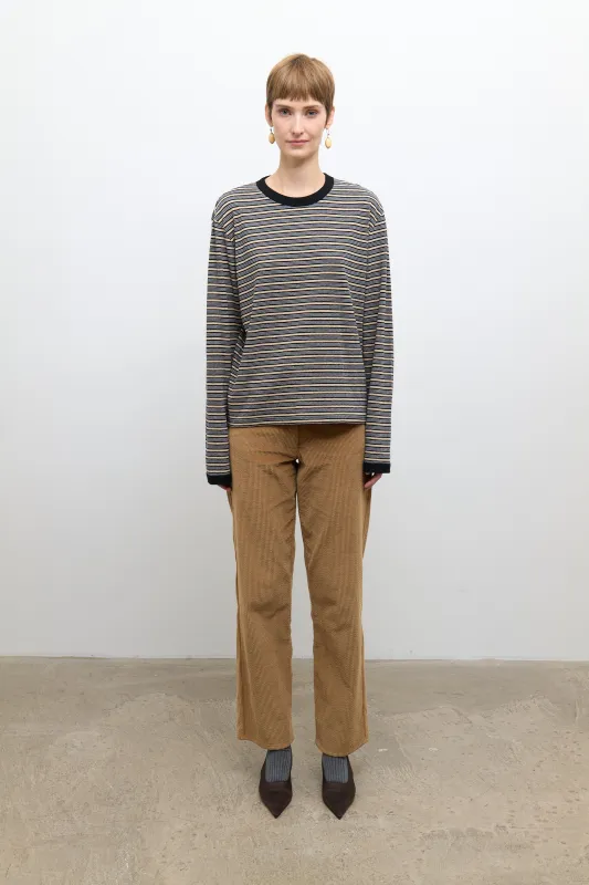 Unisex Long Sleeve T Shirt - Blue Stripe made by Cawley