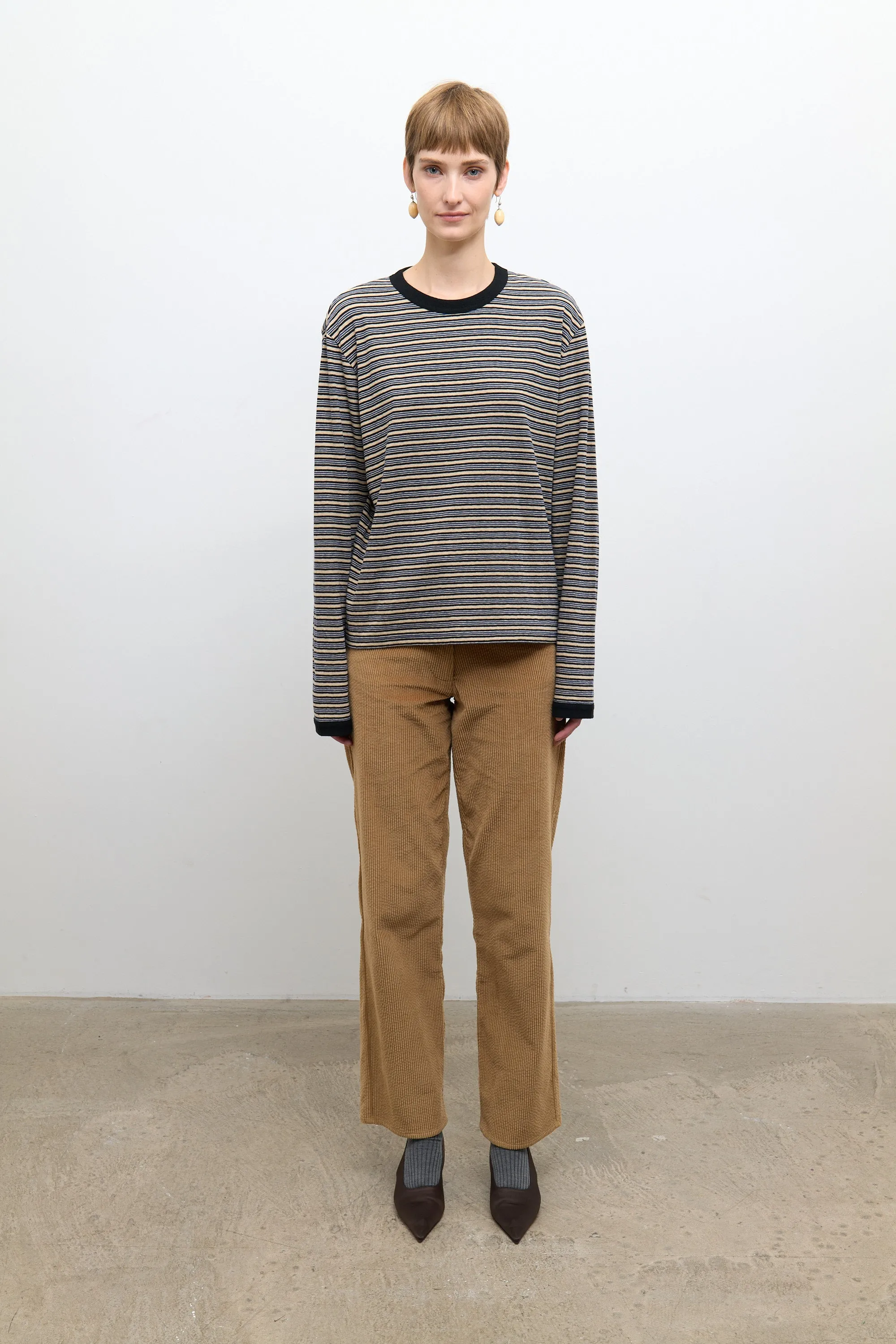 Unisex Long Sleeve T Shirt - Blue Stripe sold by Cawley