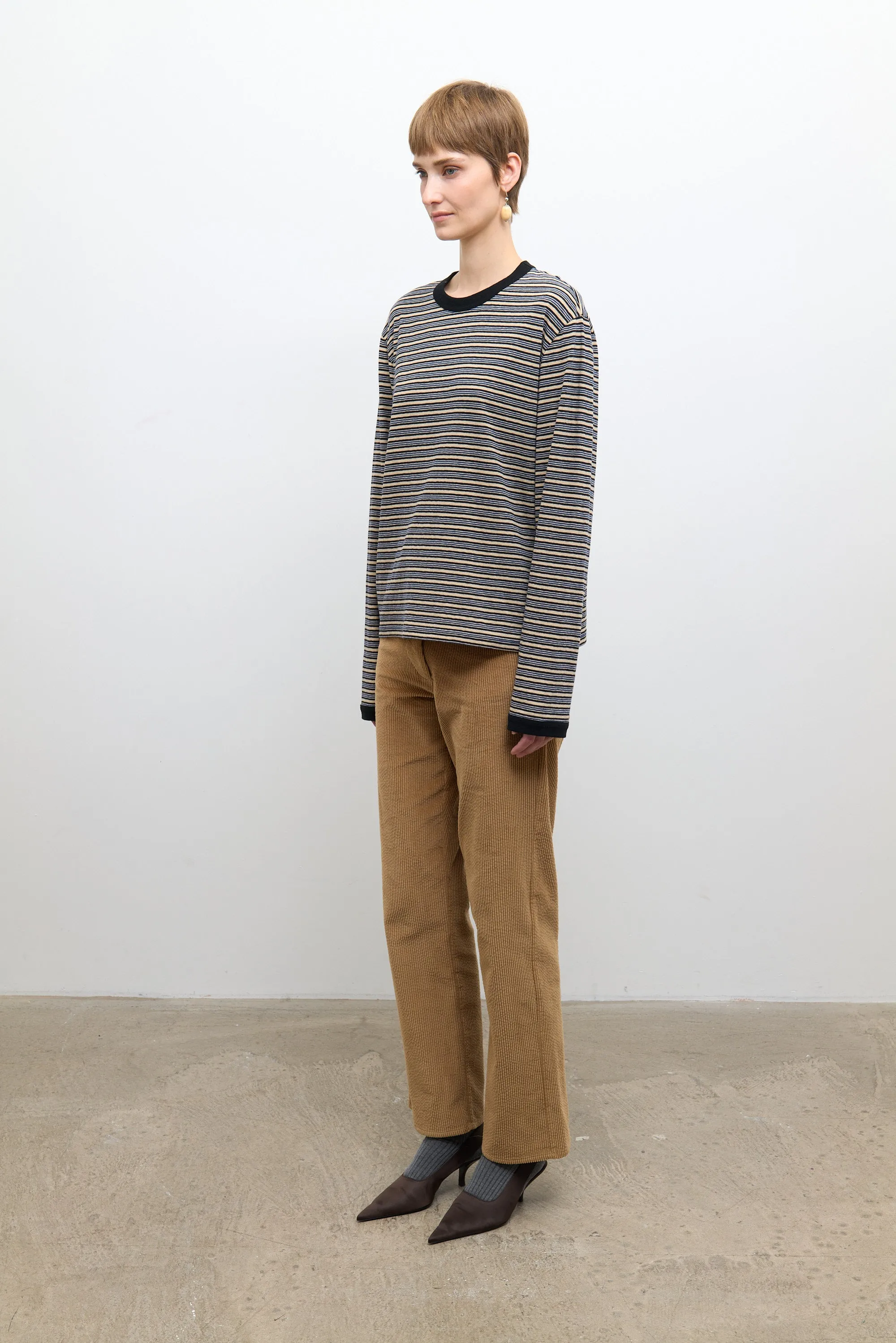Unisex Long Sleeve T Shirt - Blue Stripe sold by Cawley product image thumbnail 2