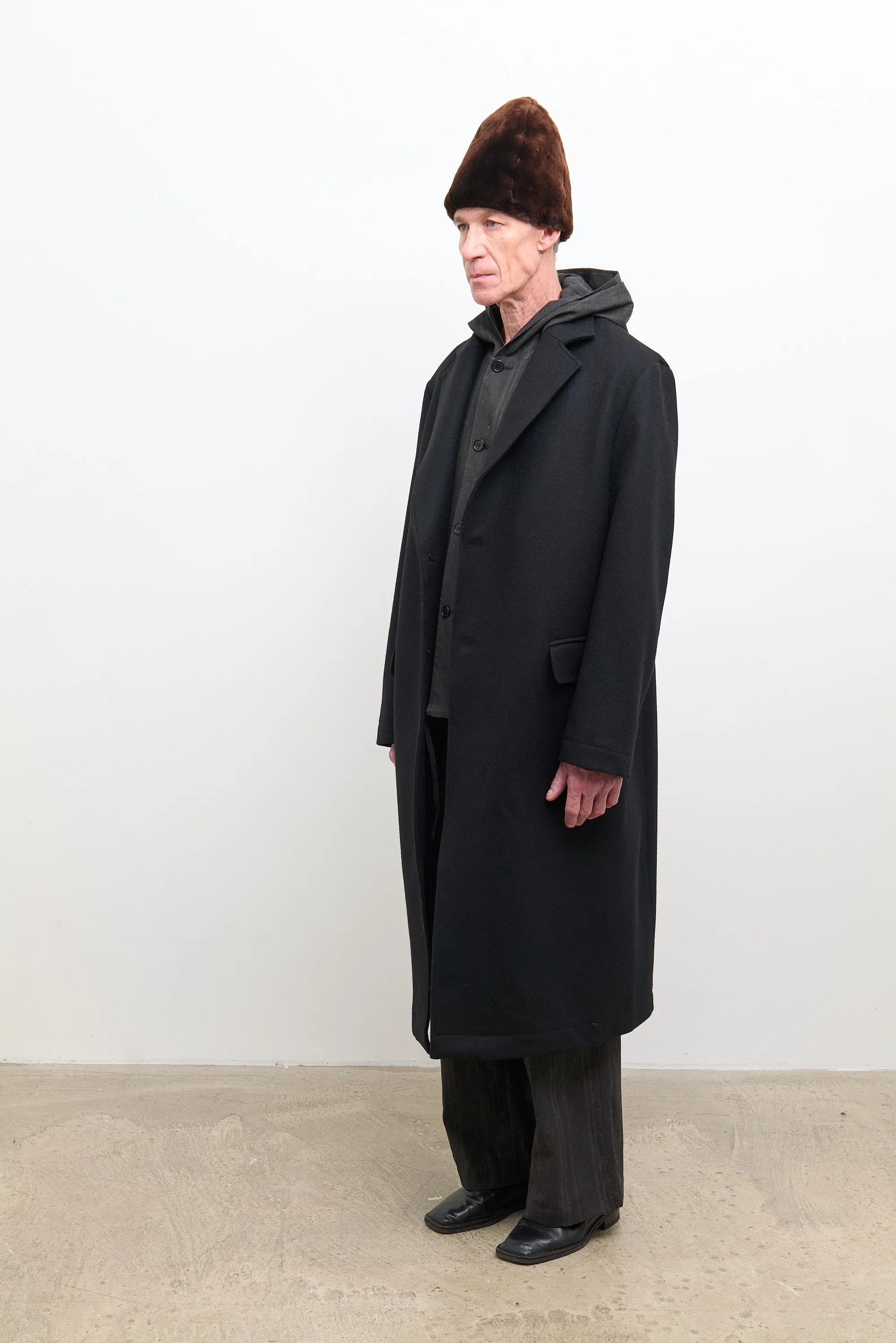 Mens Morris Coat - Black Wool sold by Cawley product image thumbnail 2