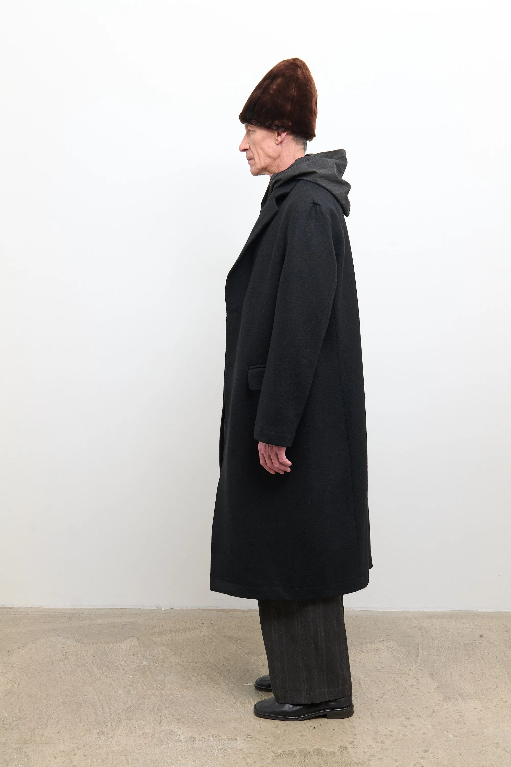 Mens Morris Coat - Black Wool sold by Cawley product image thumbnail 3