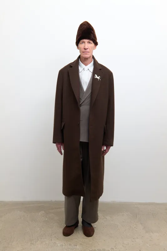 Mens Morris Coat - Clove Wool made by Cawley