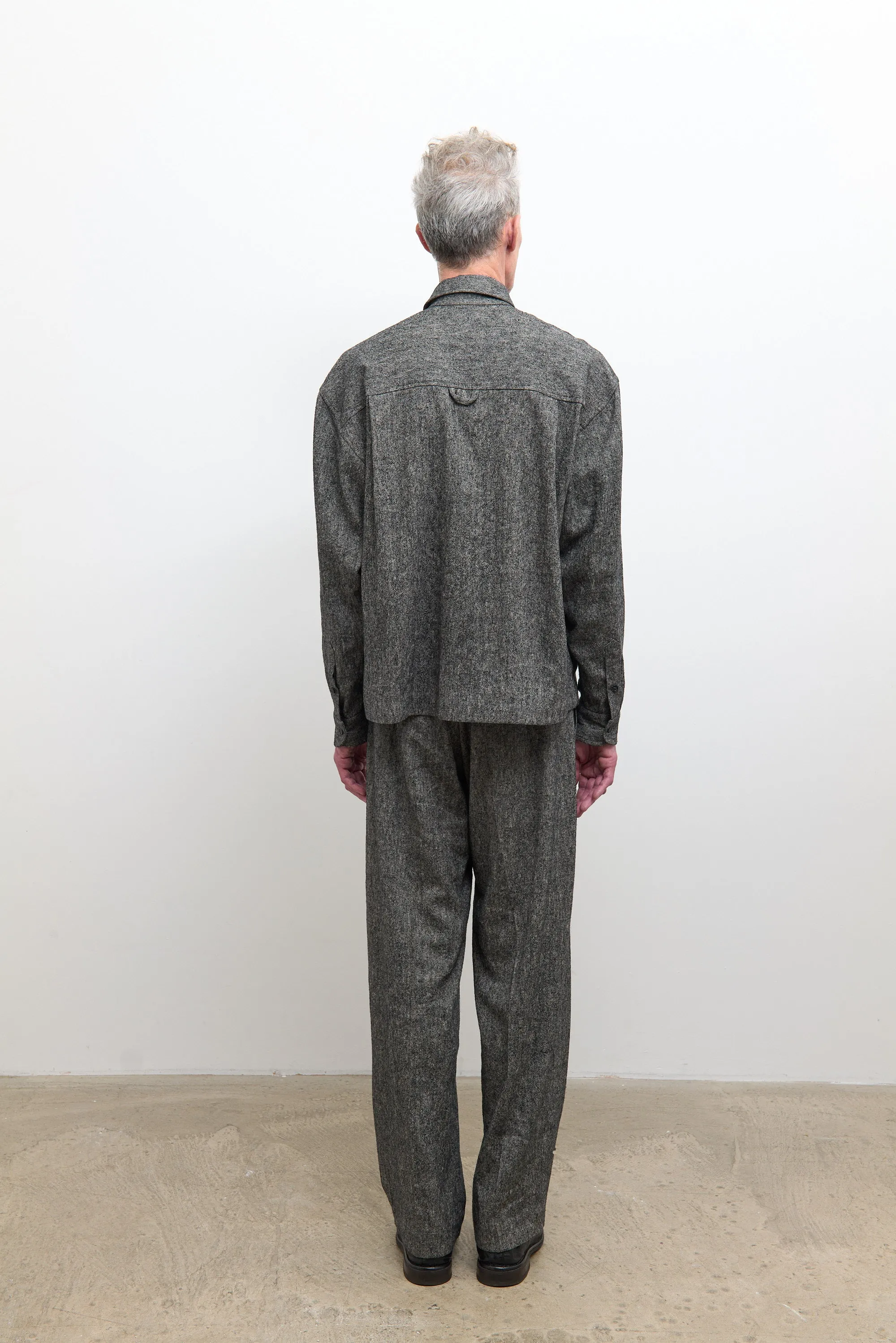 Silas Trouser - Speckled Black Flax/Silk sold by Cawley product image thumbnail 3