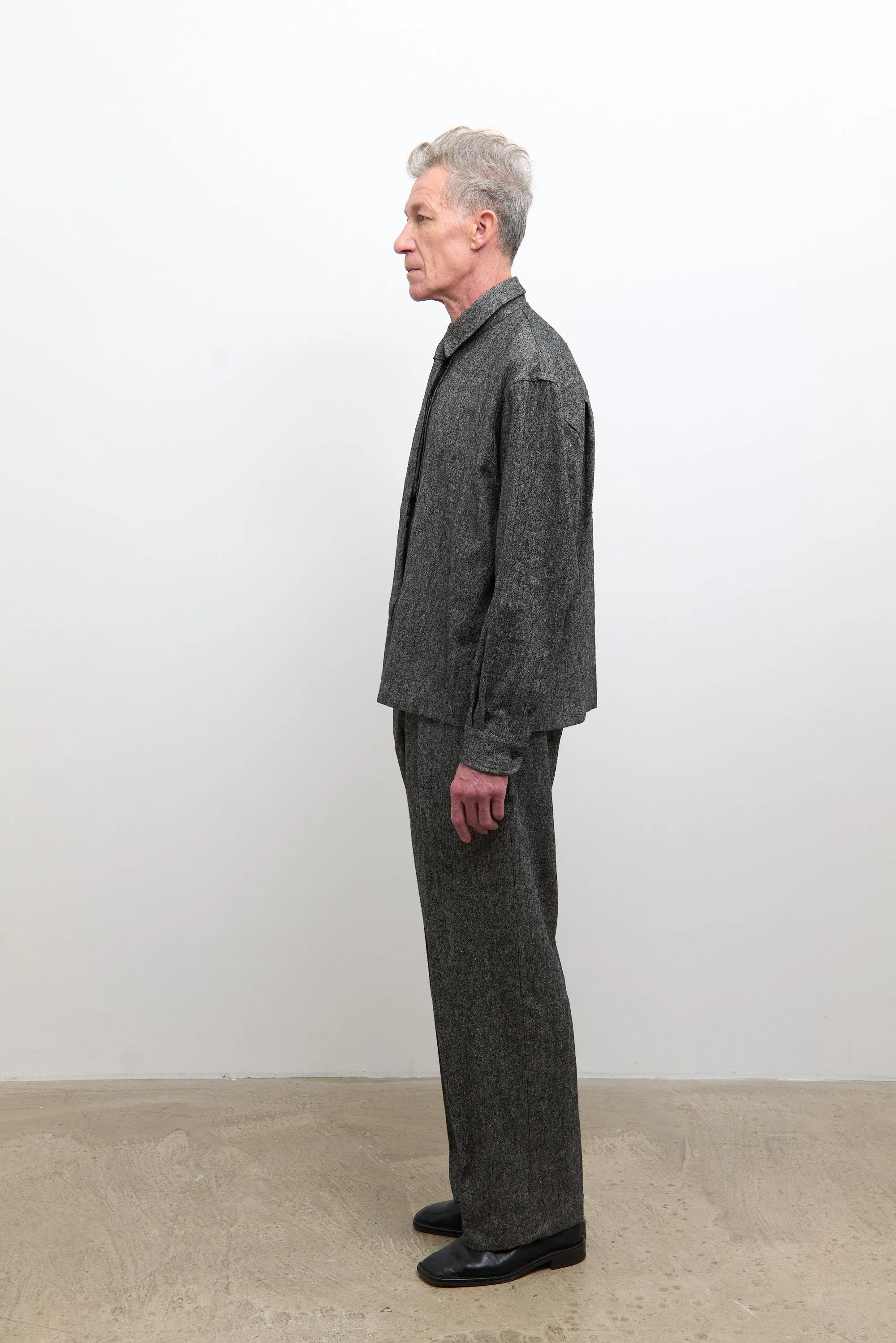 Silas Trouser - Speckled Black Flax/Silk sold by Cawley product image thumbnail 2