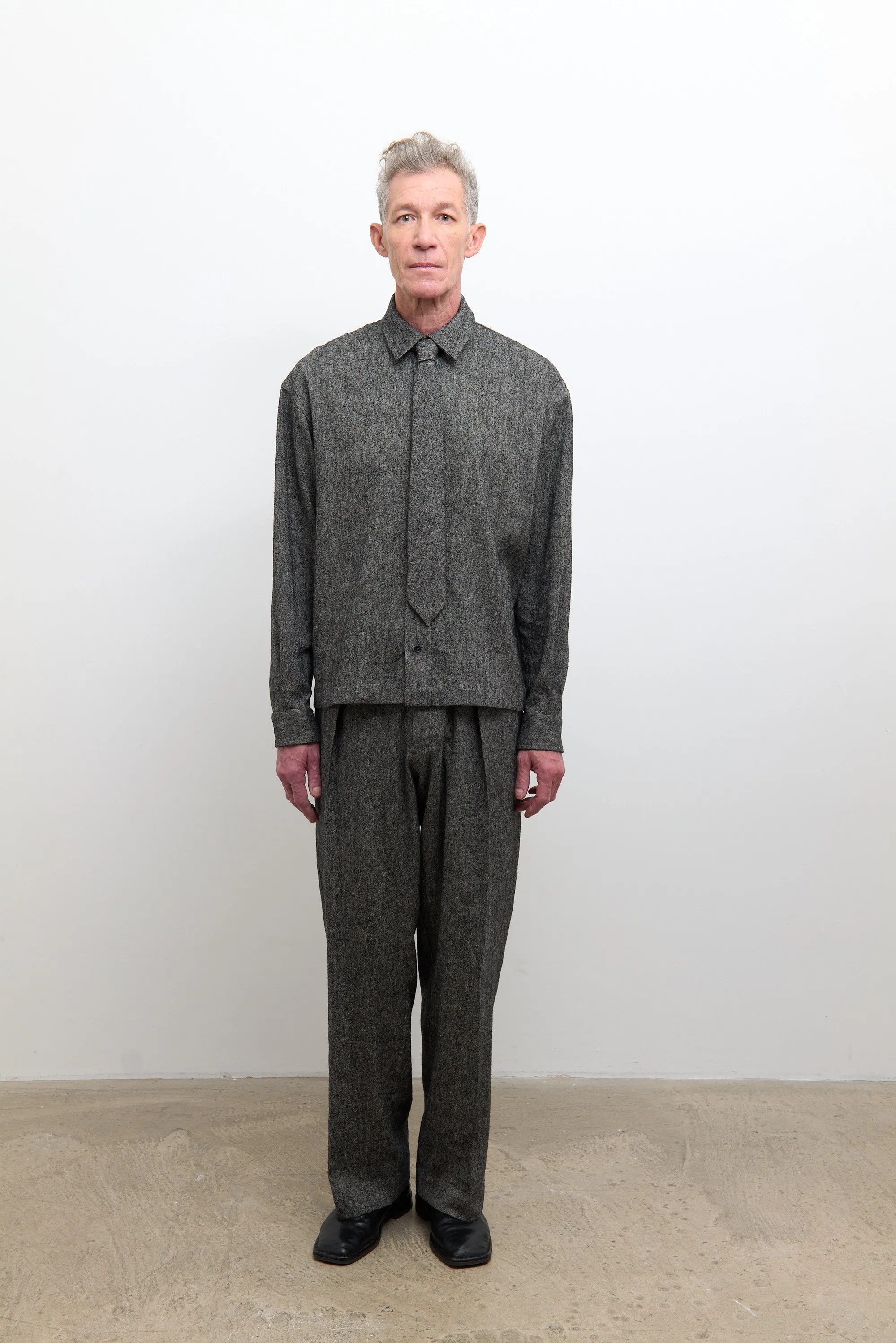 Silas Trouser - Speckled Black Flax/Silk sold by Cawley product image thumbnail 4