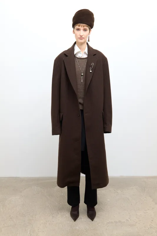 Womens Morris Coat - Clove Wool made by Cawley