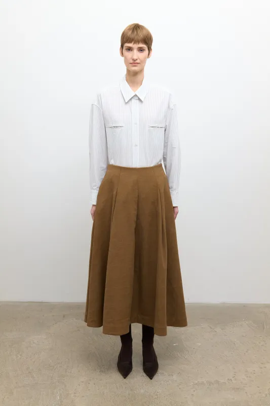 Long Stevie Skirt - Caramel made by Cawley