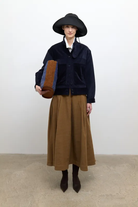 Arden Jacket - Dark Navy Cotton Cord made by Cawley