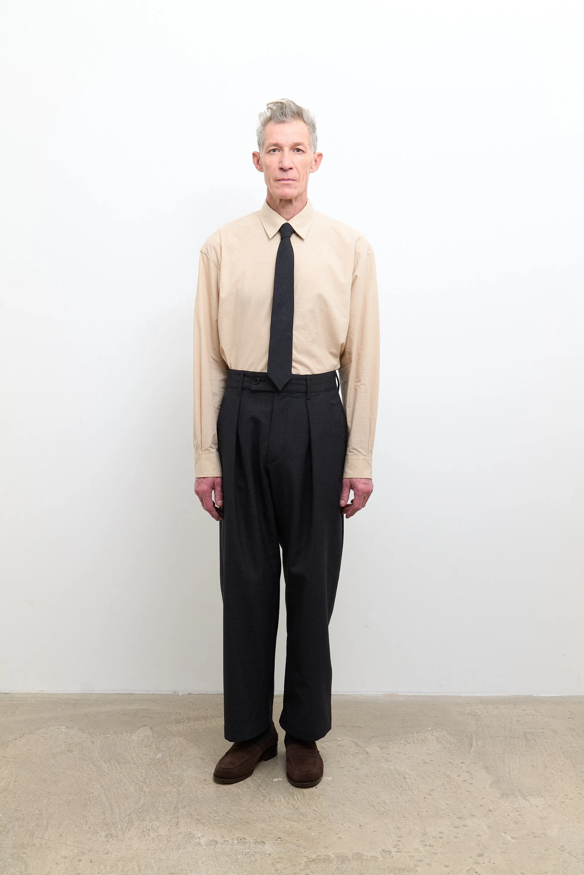 Silas Trouser - Shadow Wool sold by Cawley
