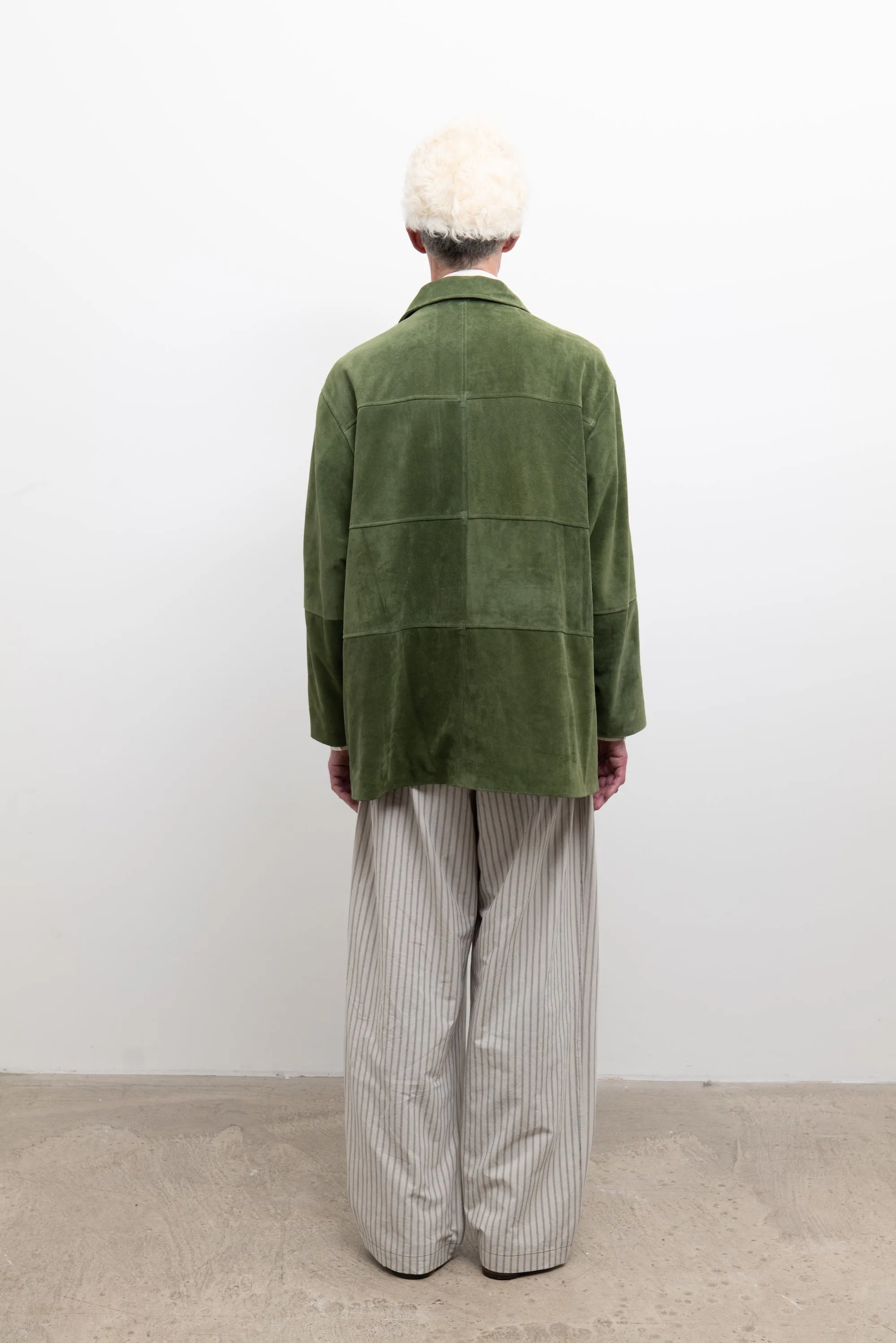 Panelled Quinn Jacket - Olive Suede sold by Cawley product image thumbnail 4