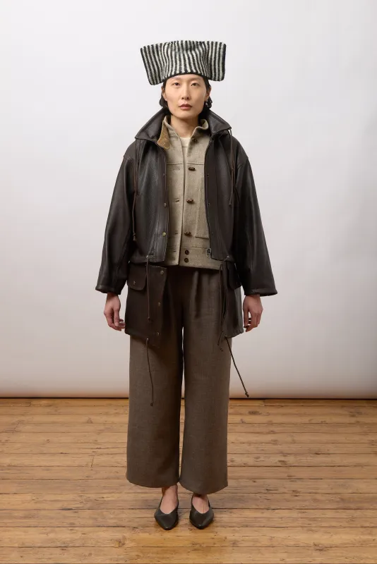 Josie Parka - Brown Leather made by Cawley