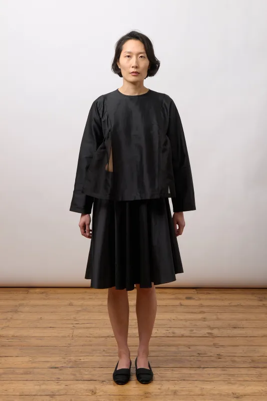 Ballet Skirt - Black Silk made by Cawley