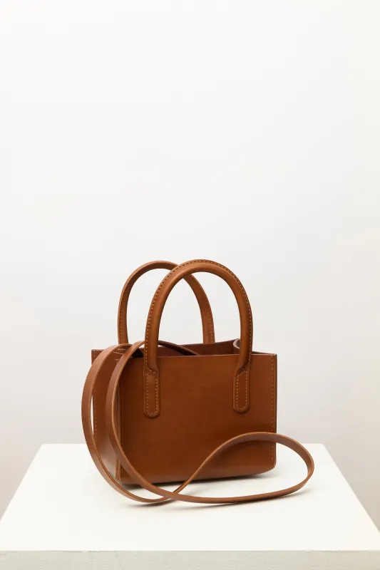 Crossbody Box Bag - Tan made by Cawley