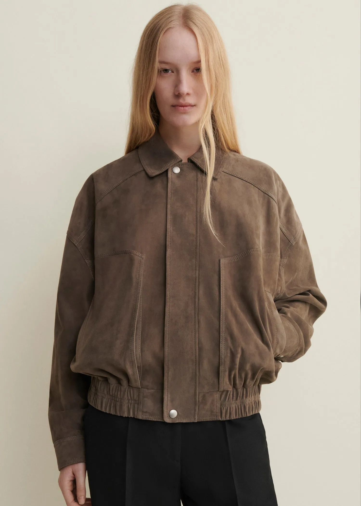 FREDERICA | Suede Bomber Jacket sold by ARMA
