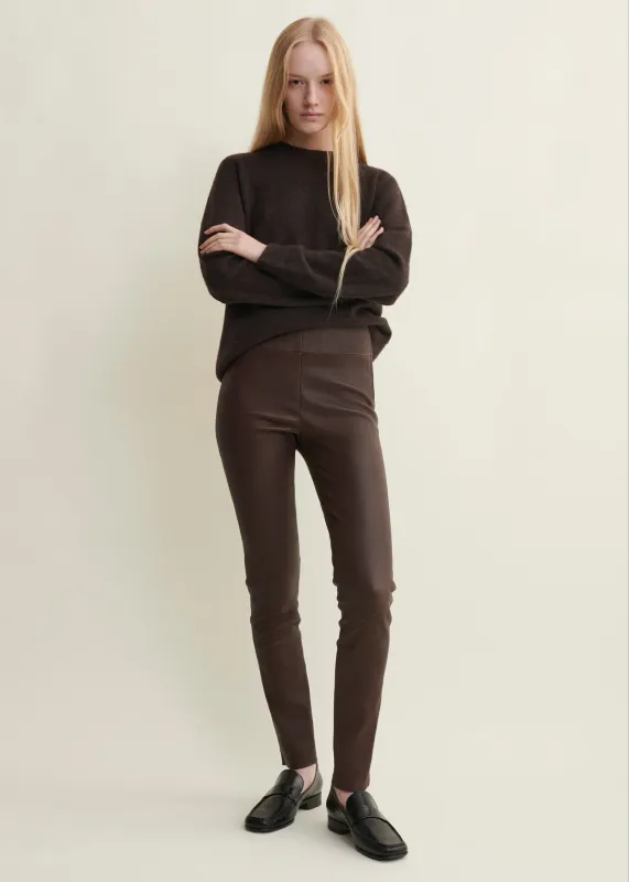 BELLENORA | Leather High-Rise Legging sold by ARMA