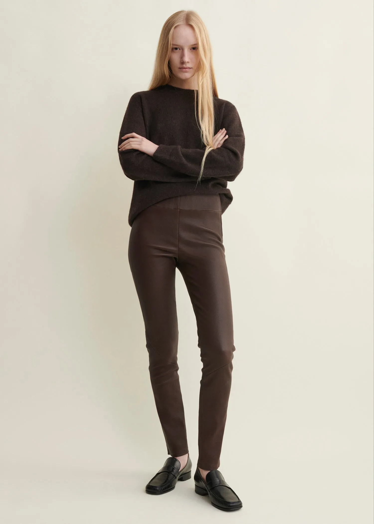 BELLENORA | Leather High-Rise Legging sold by ARMA