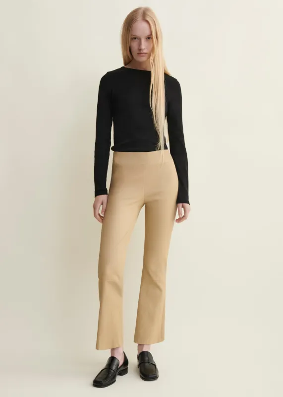 ZARAGOZA | Leather Flared Legging sold by ARMA