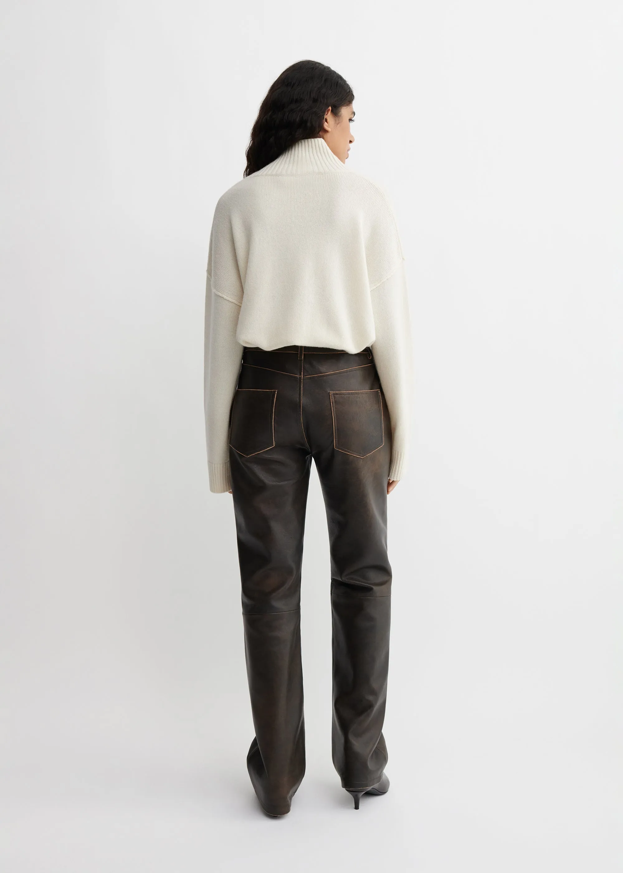 MICHELA | Vintage Leather Trousers sold by ARMA product image thumbnail 5