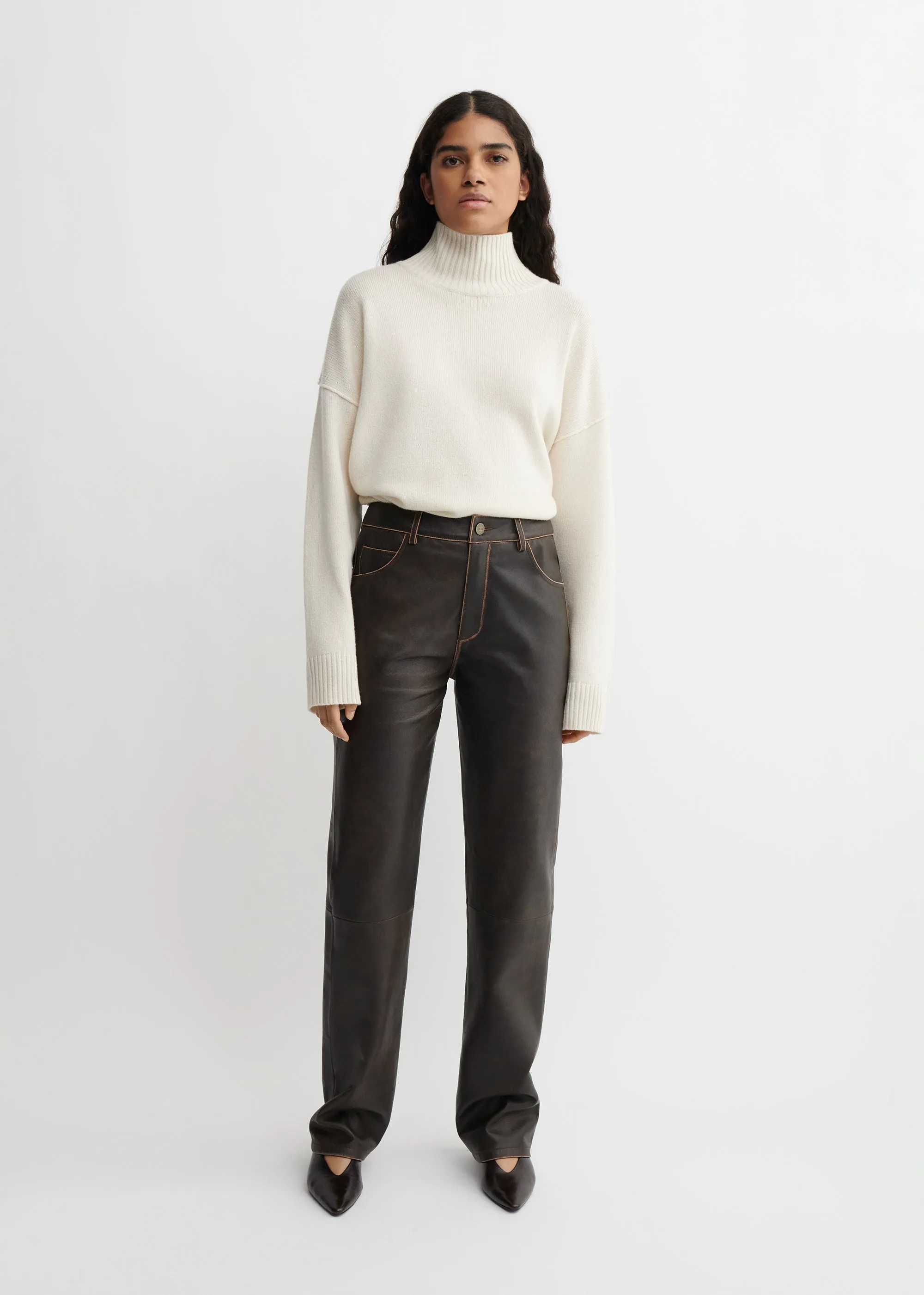 MICHELA | Vintage Leather Trousers sold by ARMA product image thumbnail 2