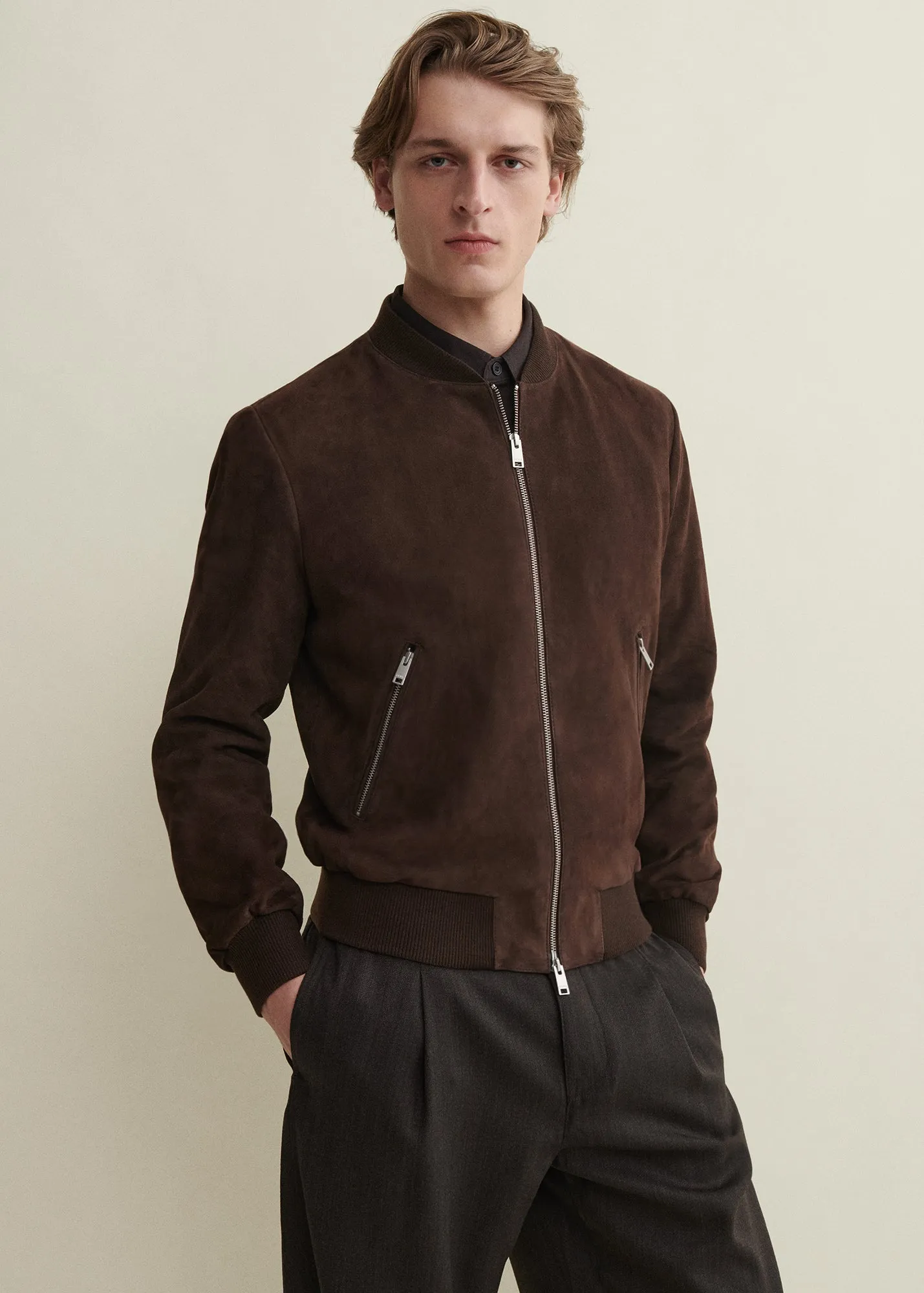 DIDIER | Suede Bomber Jacket sold by ARMA