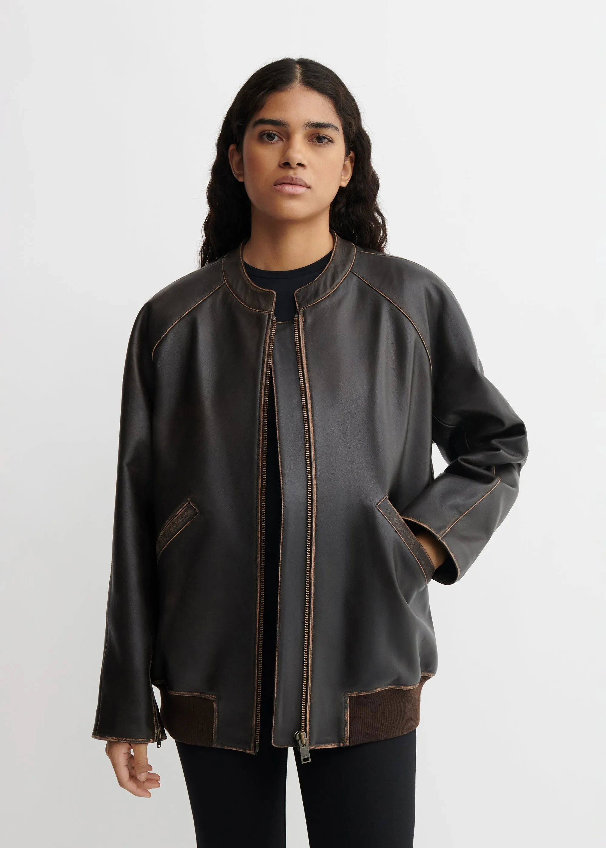 AZZURRA | Vintage Leather Jacket sold by ARMA product image thumbnail 3