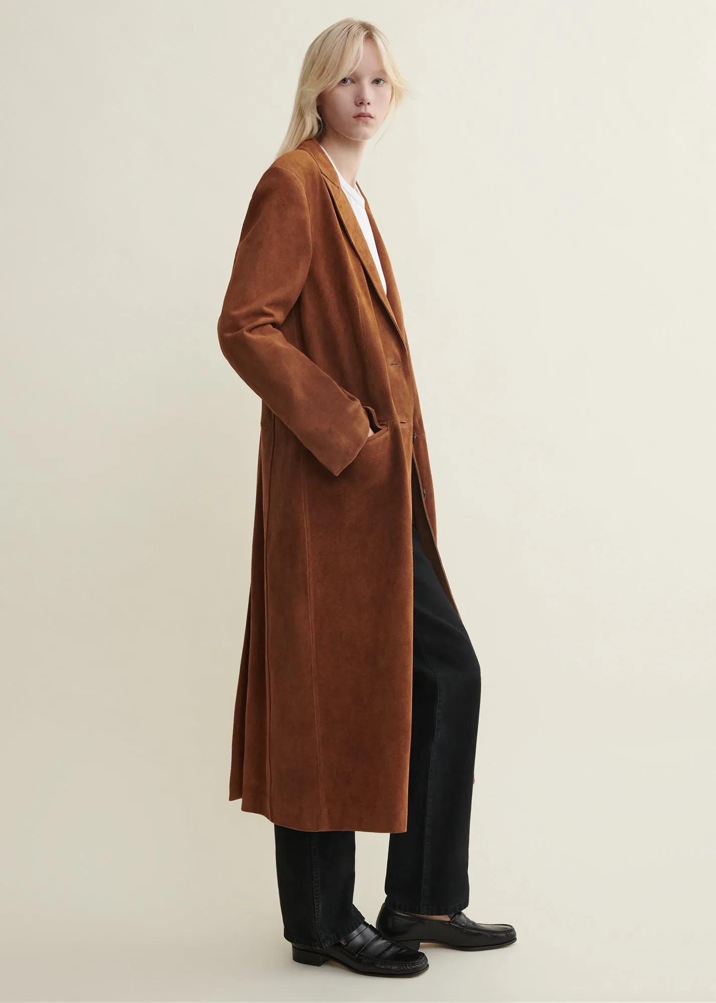 ALISSA | Gritty Suede Long Coat sold by ARMA product image thumbnail 2