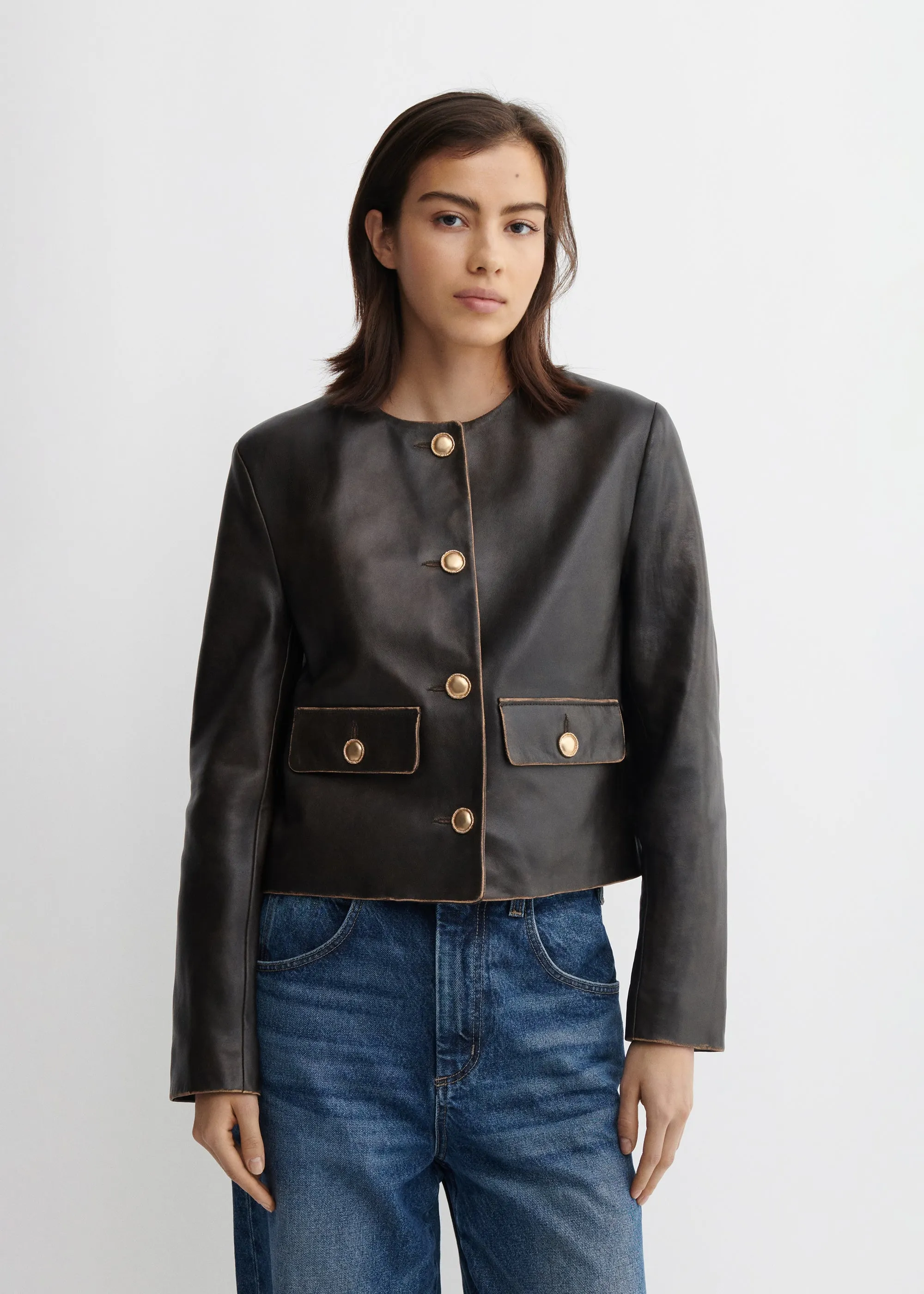LORENNE | Vintage Leather Jacket sold by ARMA product image thumbnail 3
