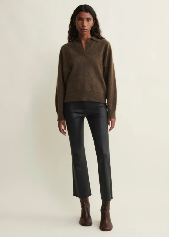 ZARAGOZA | Leather Flared Legging sold by ARMA