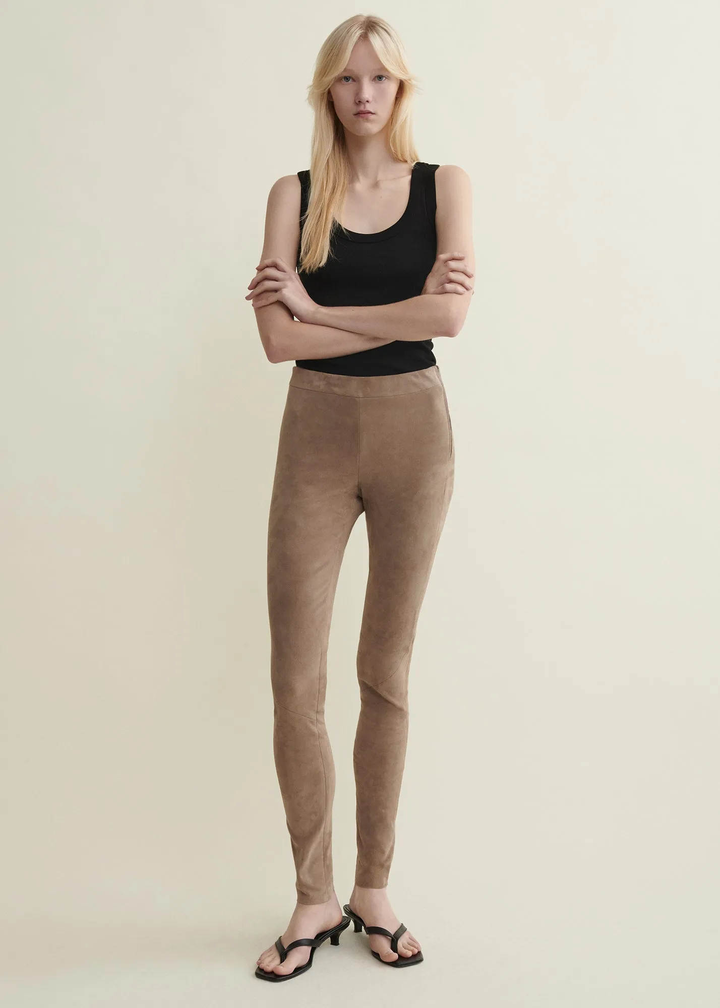 ROCHE | Suede stretch legging sold by ARMA