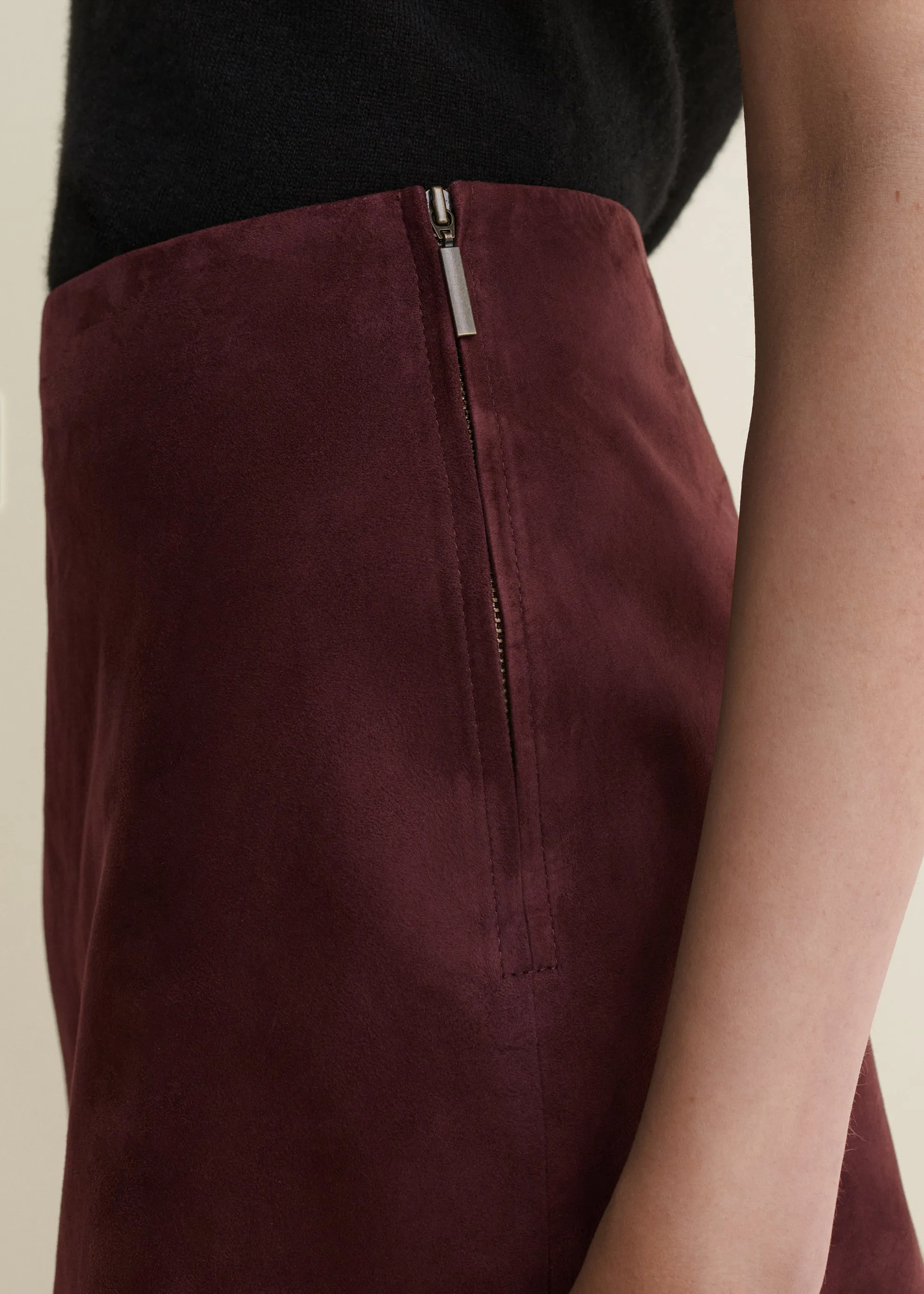 MELODY | Suede Mini Skirt | MAHOGANY sold by ARMA product image thumbnail 3
