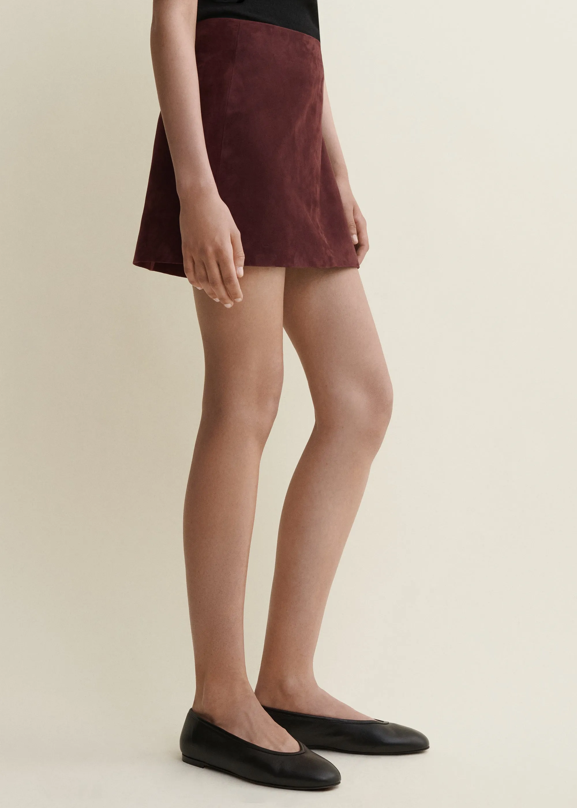MELODY | Suede Mini Skirt | MAHOGANY sold by ARMA product image thumbnail 2
