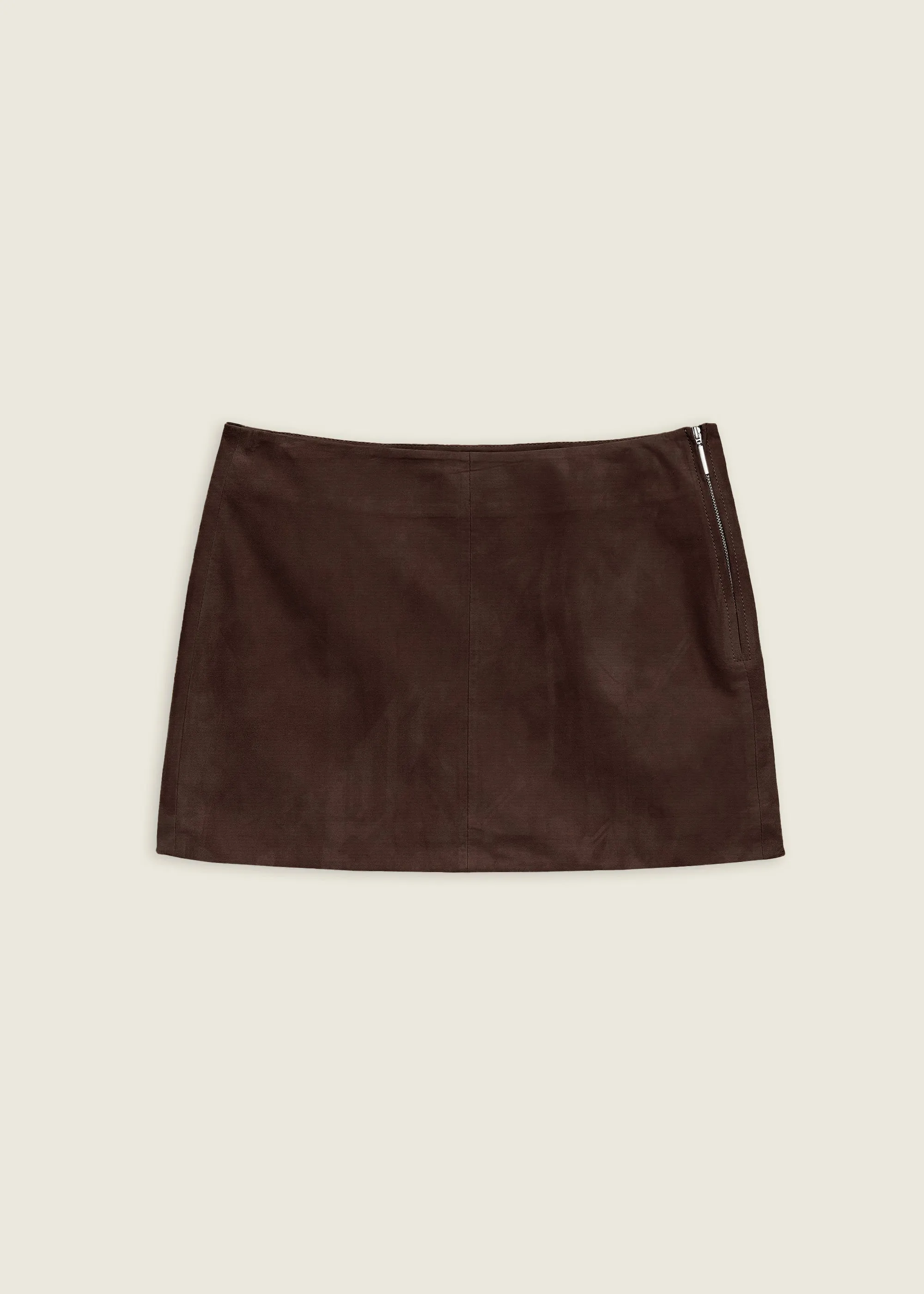 MELODY | Suede Mini Skirt | MUD BROWN sold by ARMA product image thumbnail 5