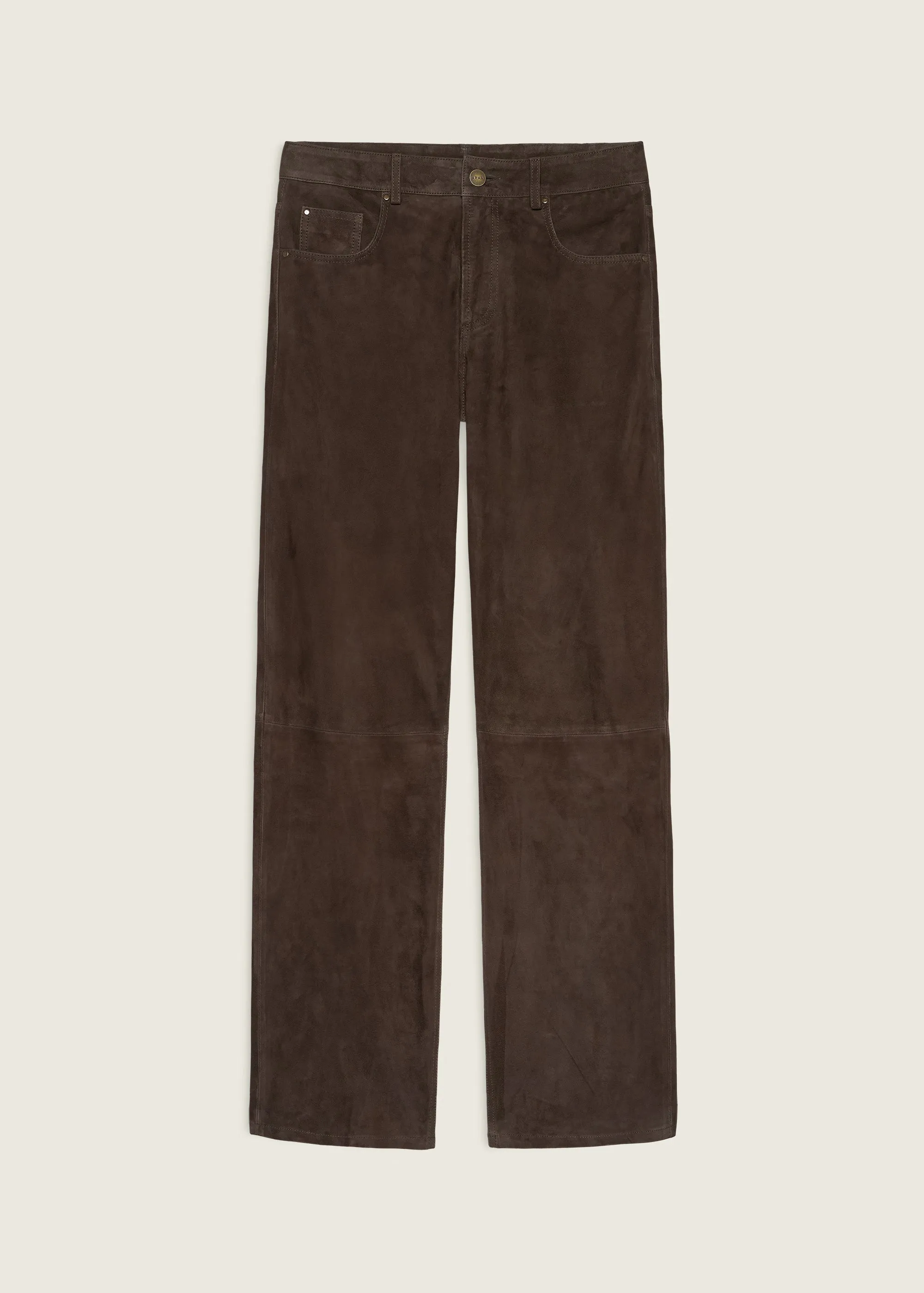 JEAN | Suede Five Pocket Trousers | Mud Brown sold by ARMA product image thumbnail 5