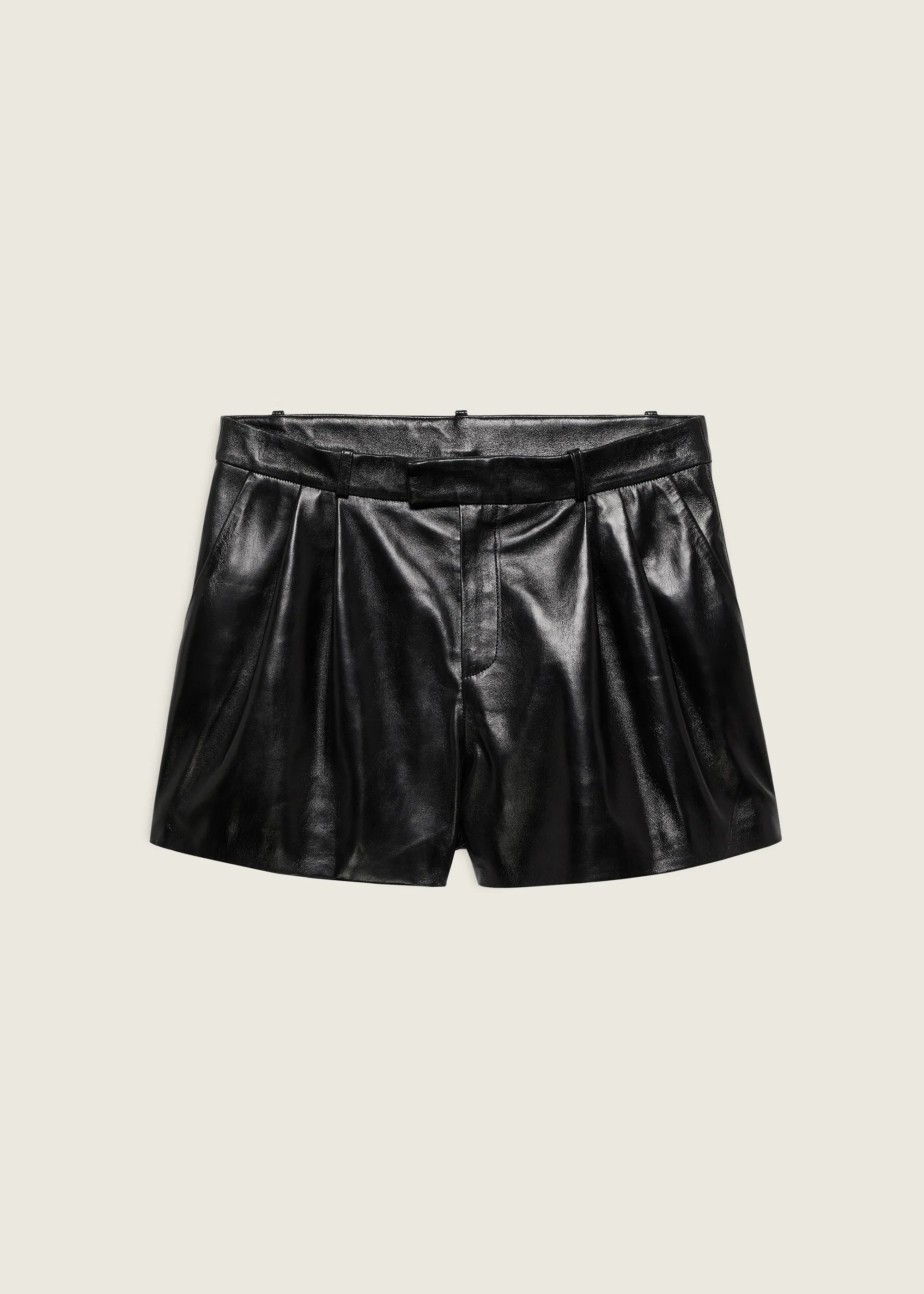 YANNA | Leather Pleated Short | Black sold by ARMA product image thumbnail 5