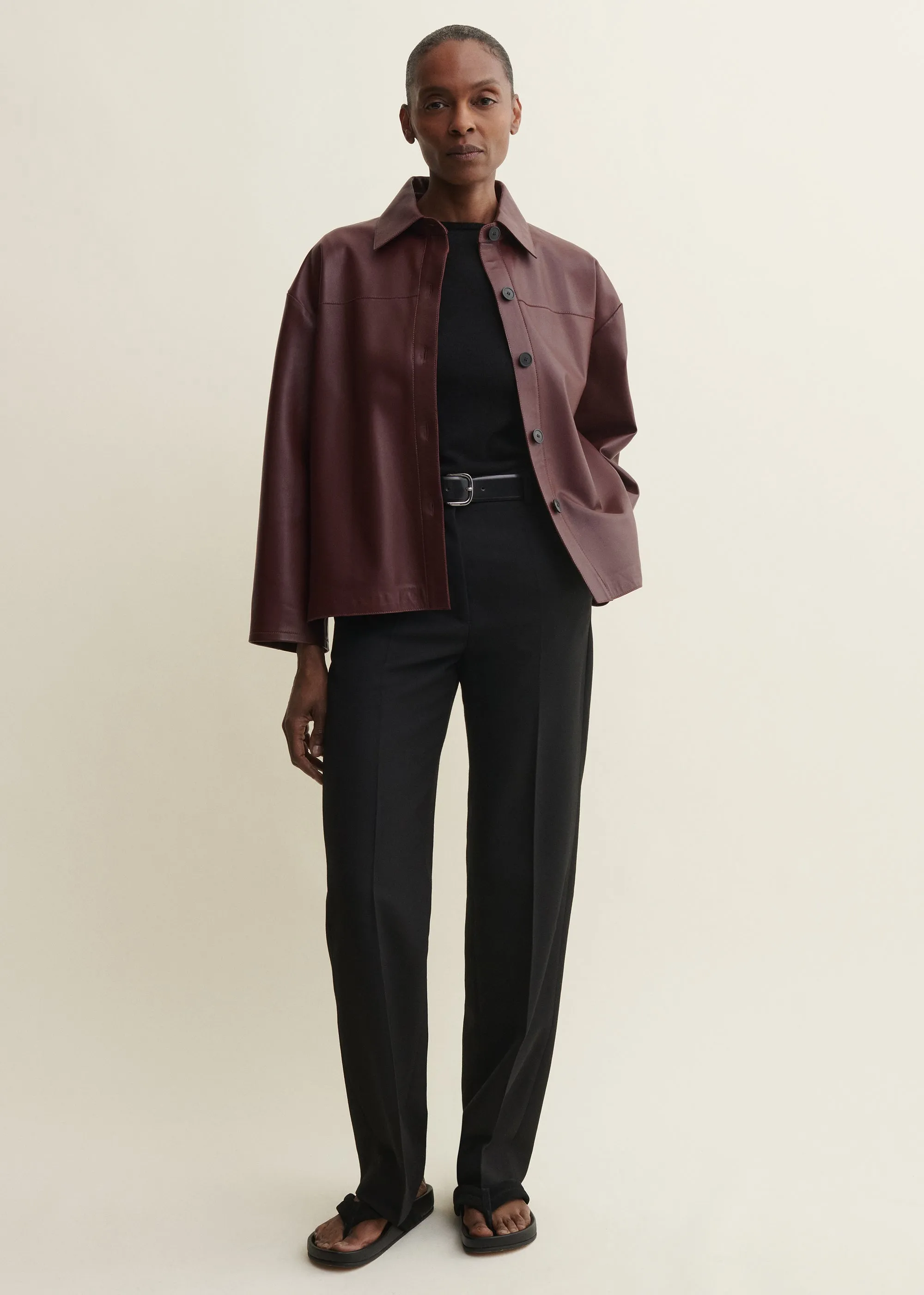FENNA | Leather Overshirt | MAHOGANY sold by ARMA product image thumbnail 2