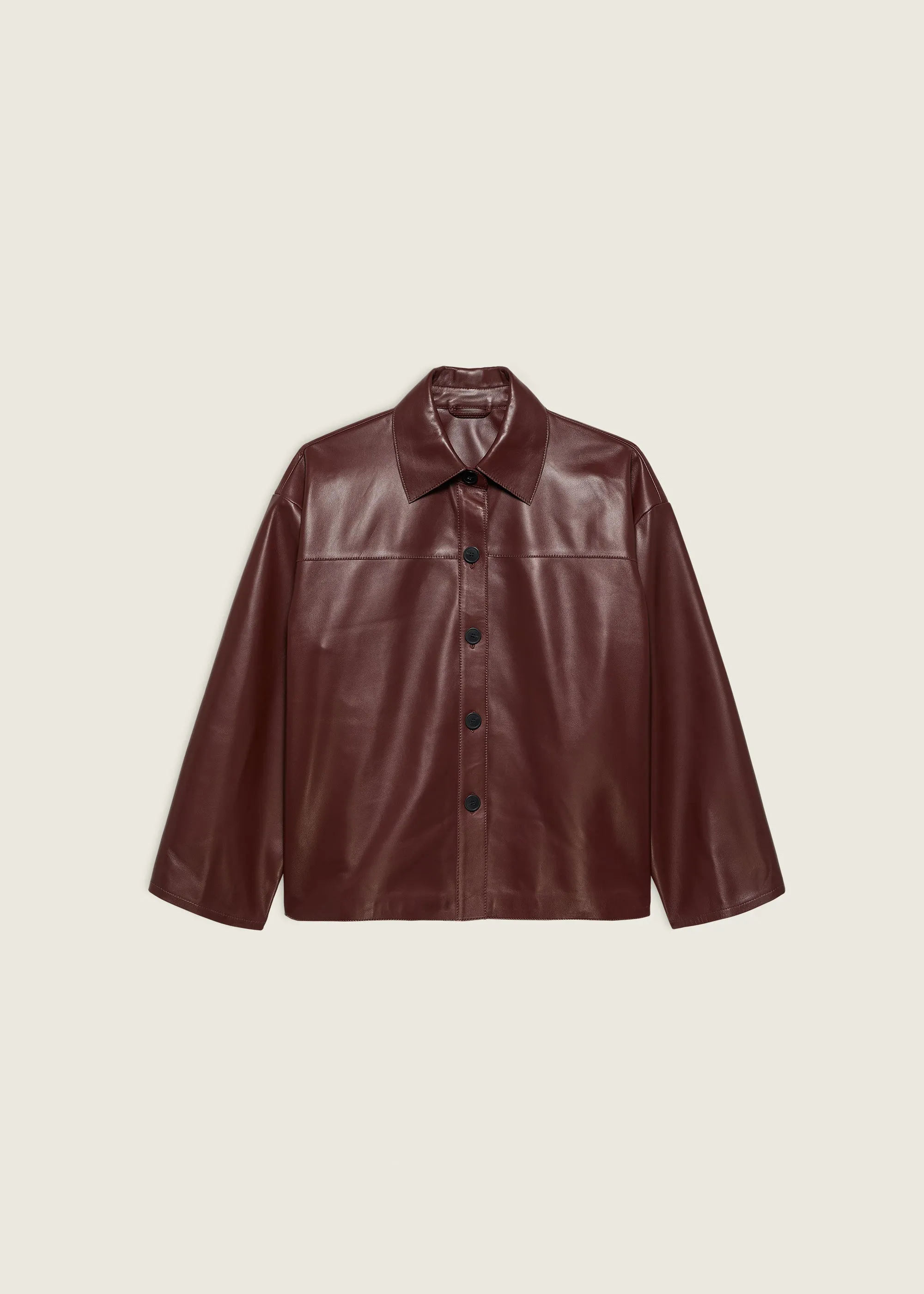FENNA | Leather Overshirt | MAHOGANY sold by ARMA product image thumbnail 5