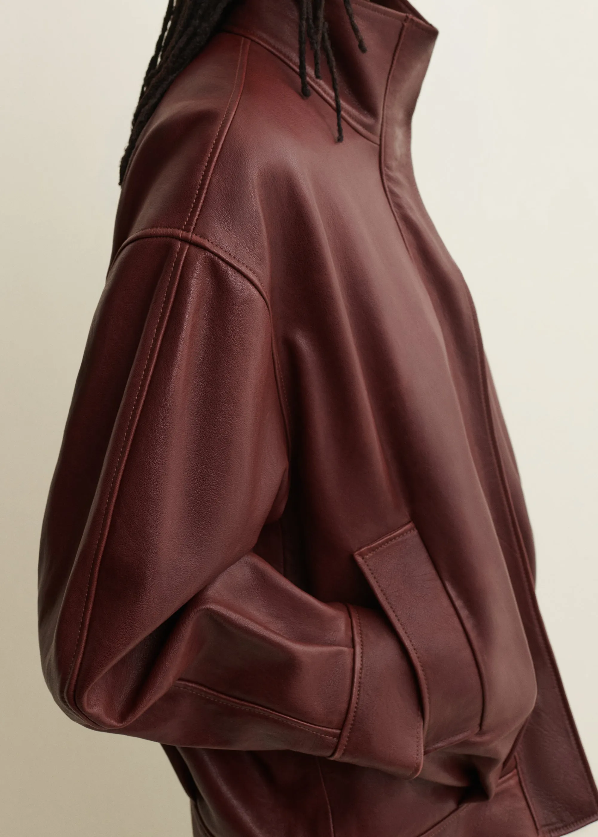 Paula | Leather Jacket | Mahogany sold by ARMA product image thumbnail 3