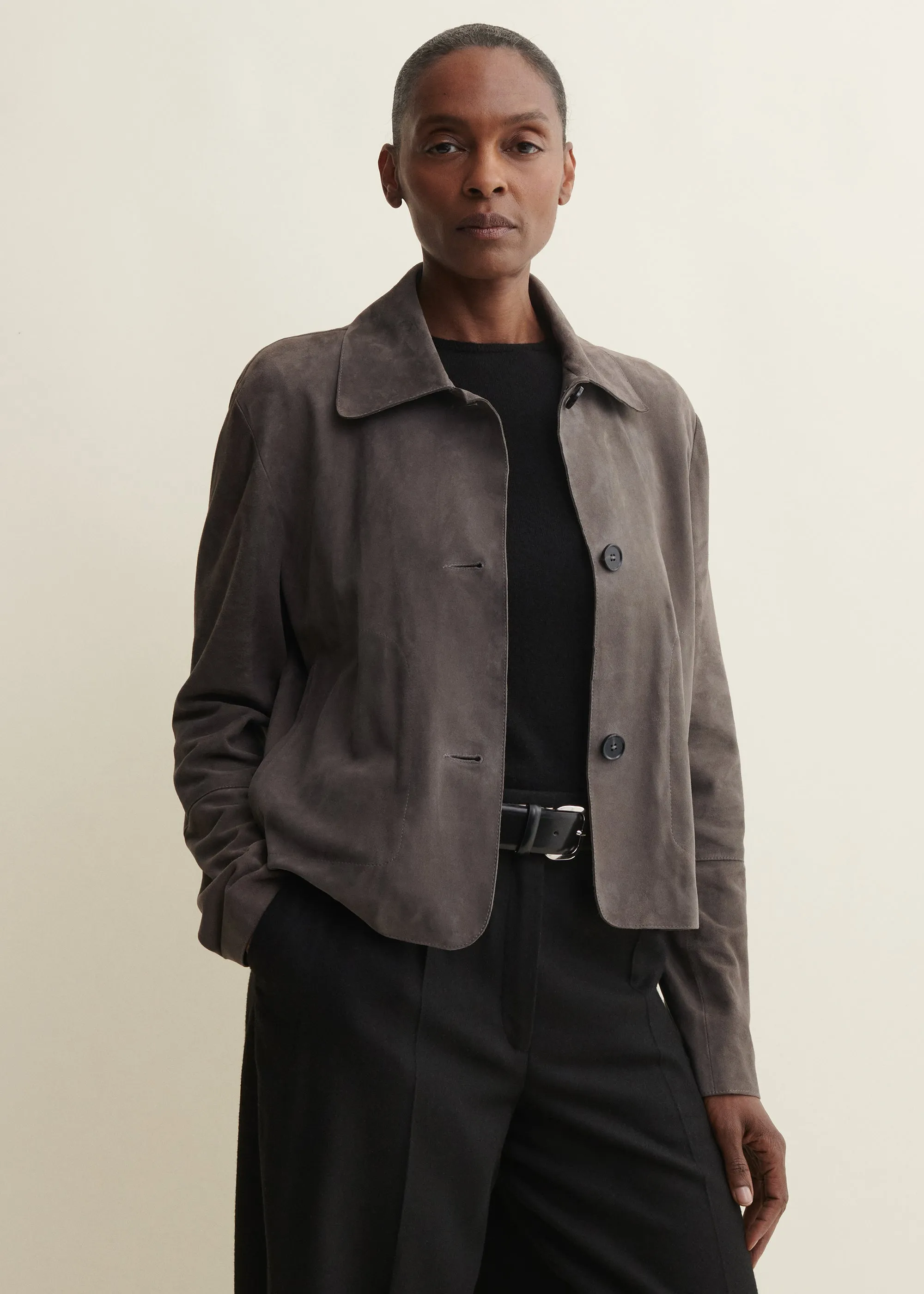 Emy | Suede Classic Jacket | Monument sold by ARMA product image thumbnail 2