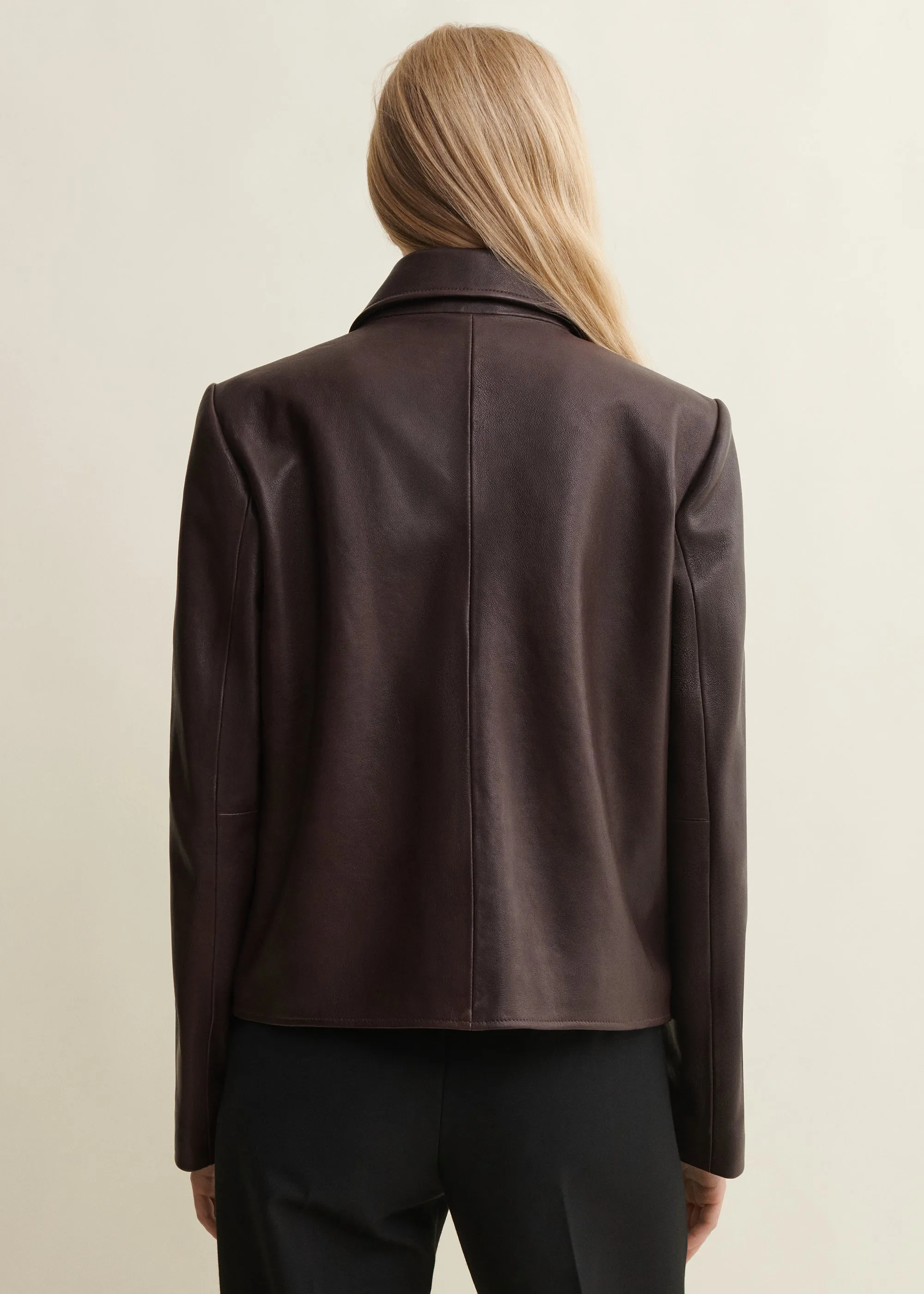 NELA | Leather Jacket | COFFEE BEAN sold by ARMA product image thumbnail 4