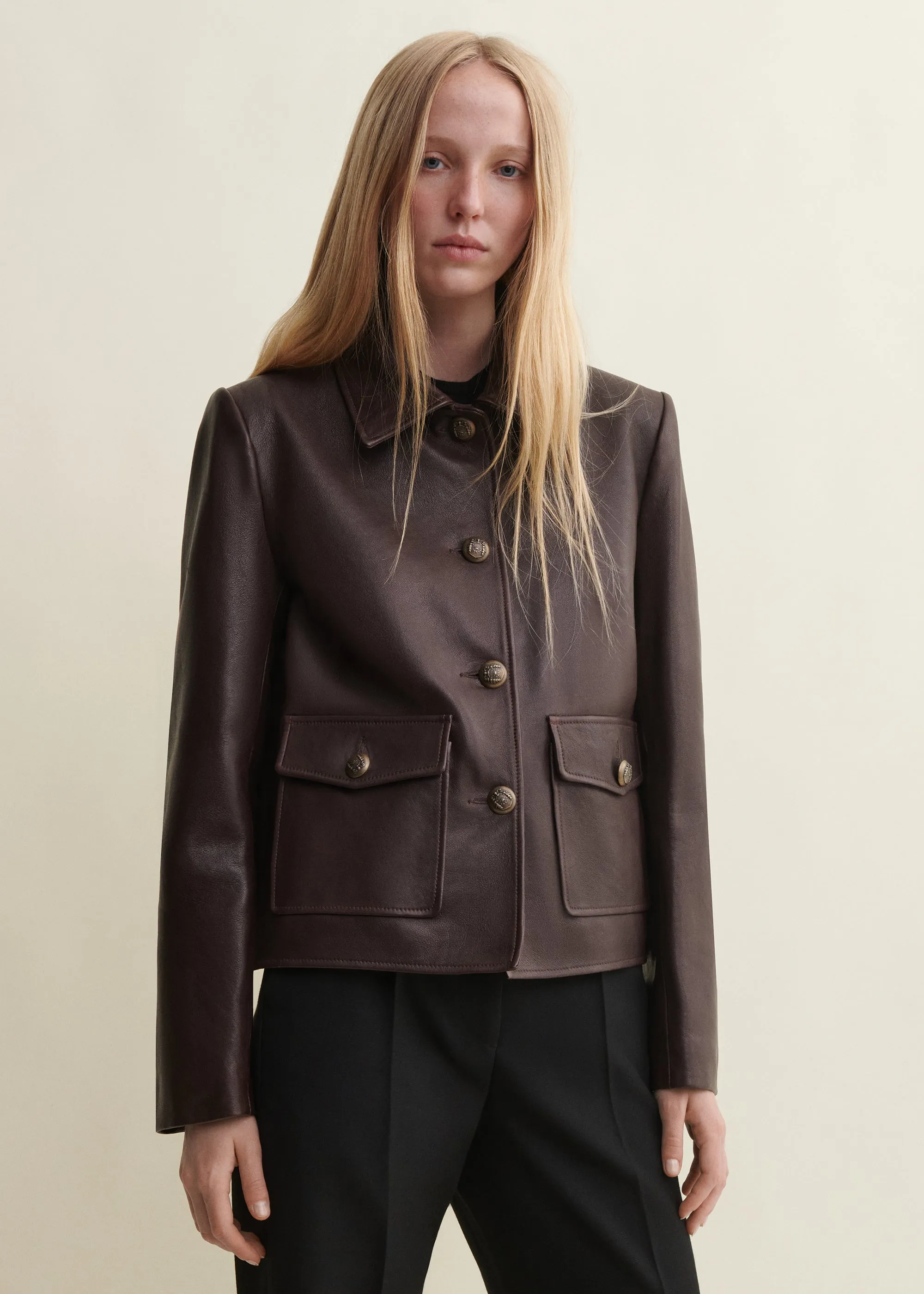 NELA | Leather Jacket | COFFEE BEAN sold by ARMA product image thumbnail 2
