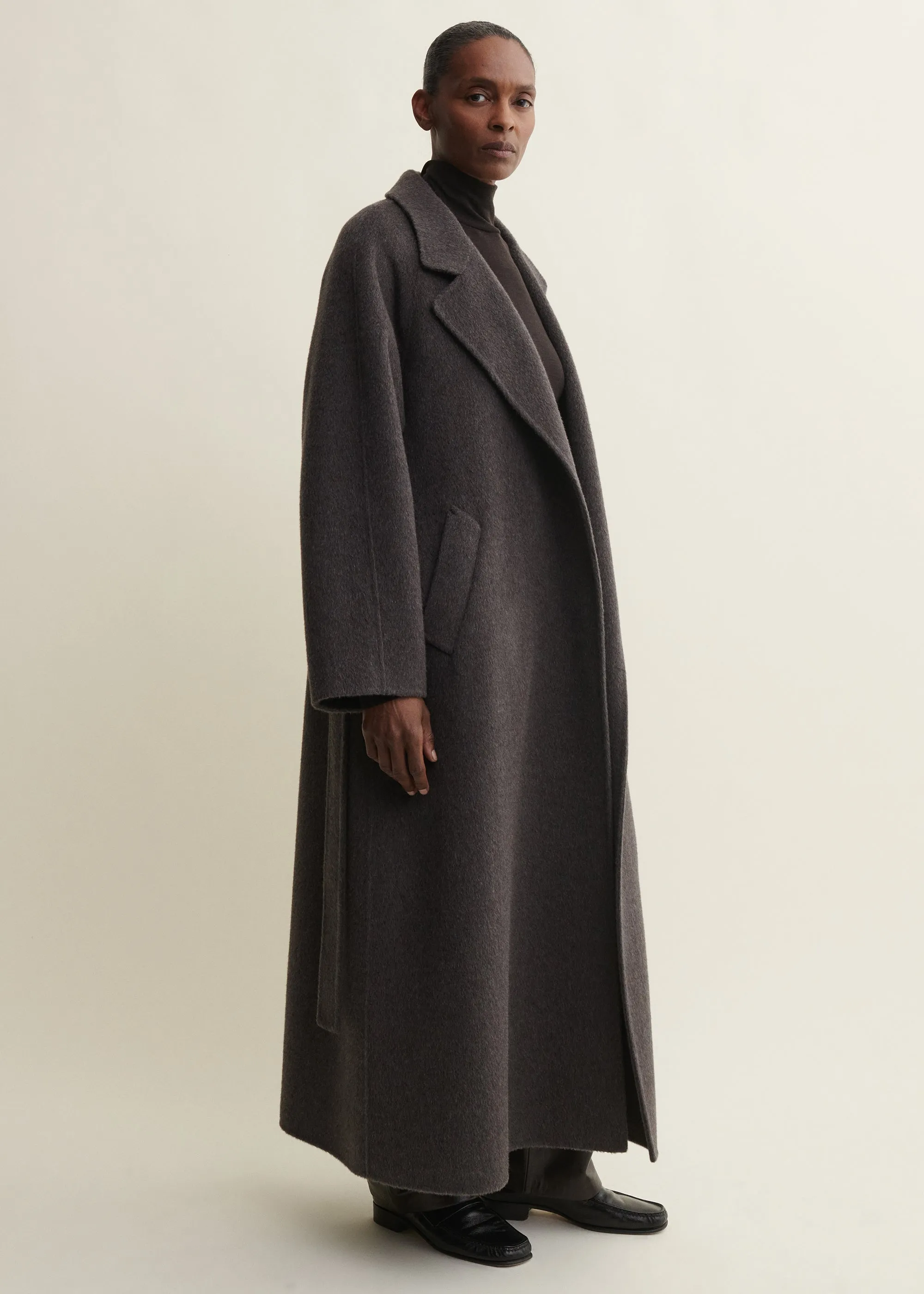 NOUK | Hairy Wool Coat | WARM GREY sold by ARMA product image thumbnail 2