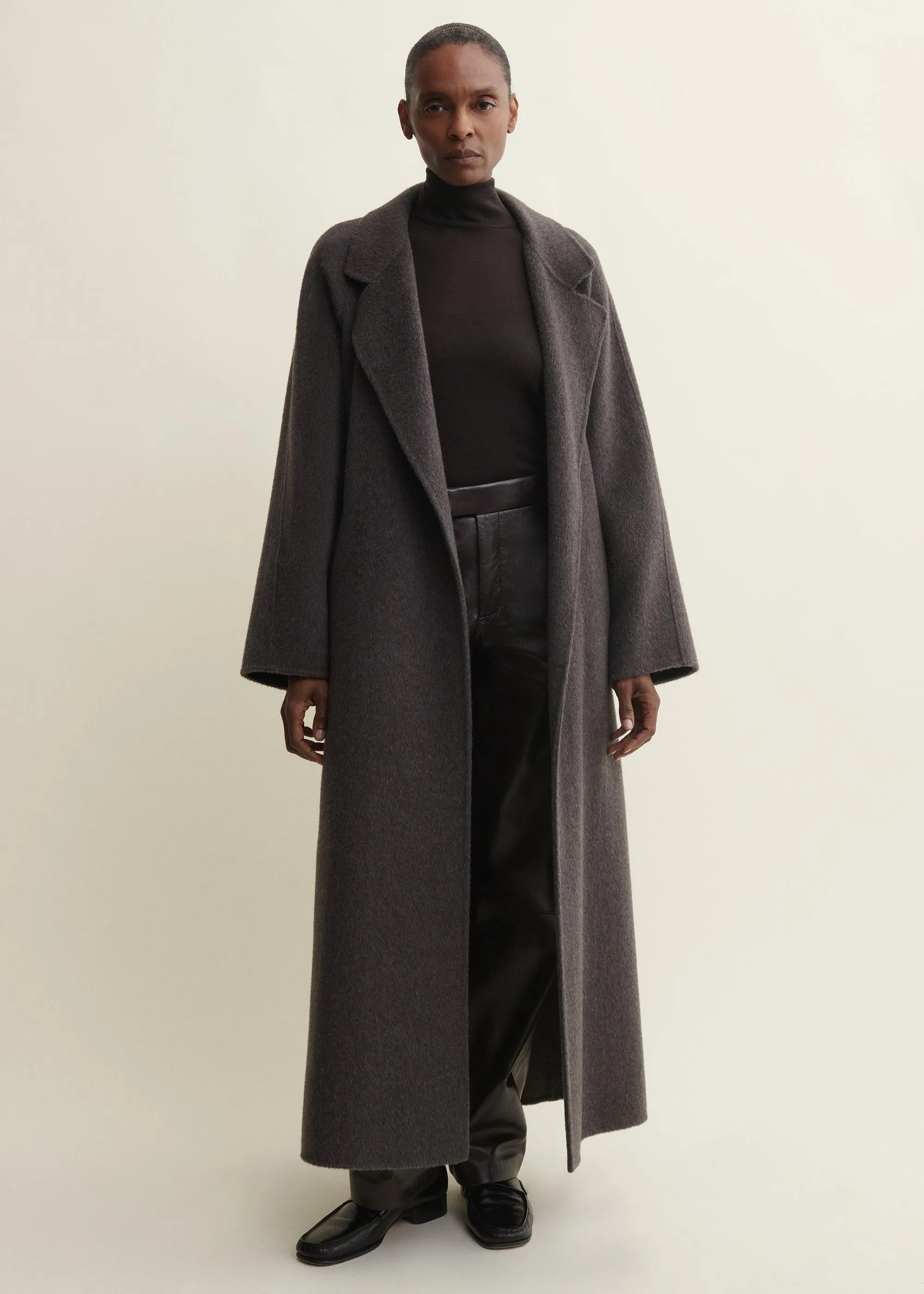 NOUK | Hairy Wool Coat | WARM GREY sold by ARMA