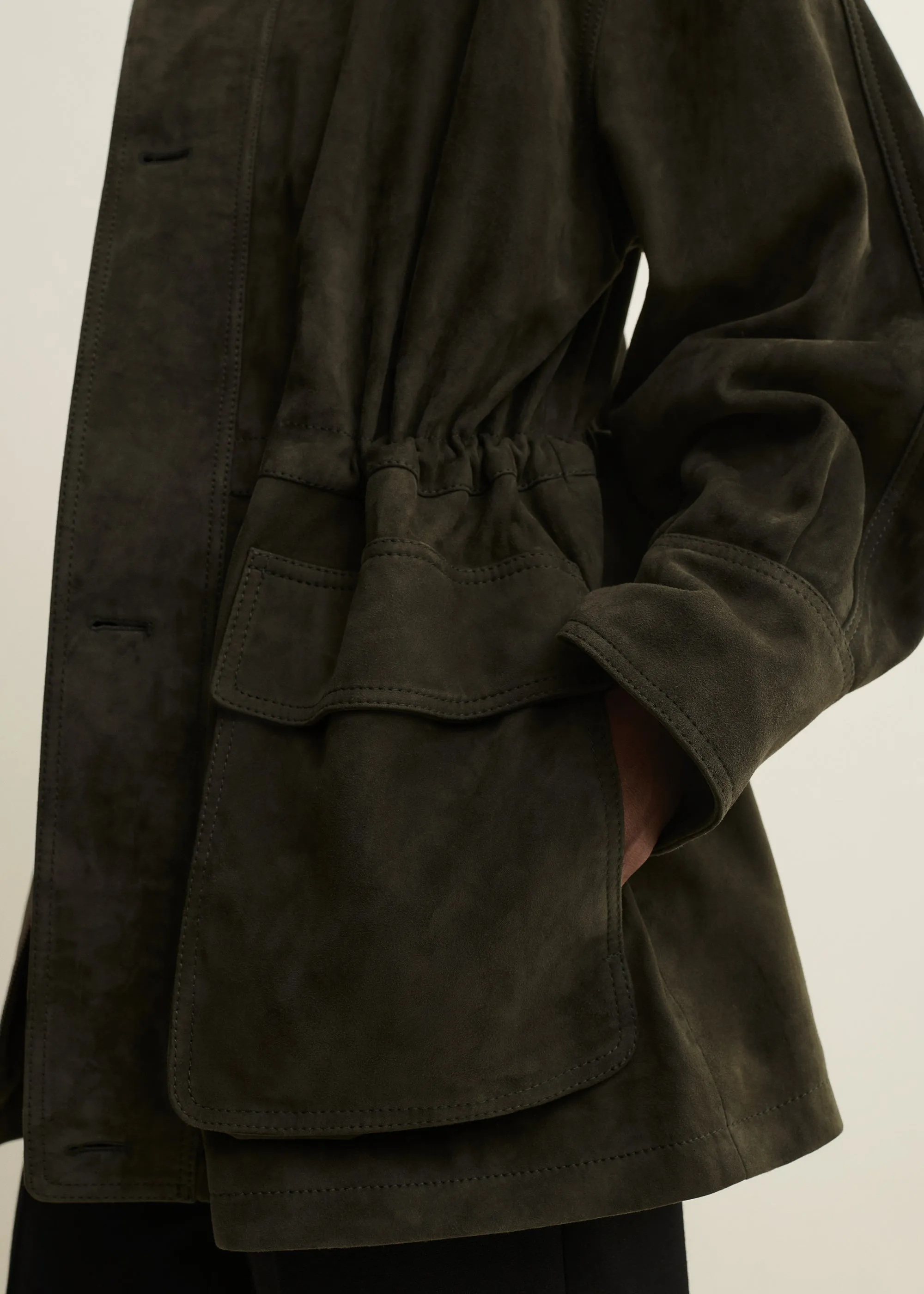 MAEVE | Suede Field Jacket | DARK GREEN sold by ARMA product image thumbnail 3