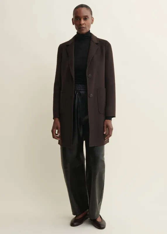 LUCERAM | Single-breasted Wool Coat | UMBER made by ARMA