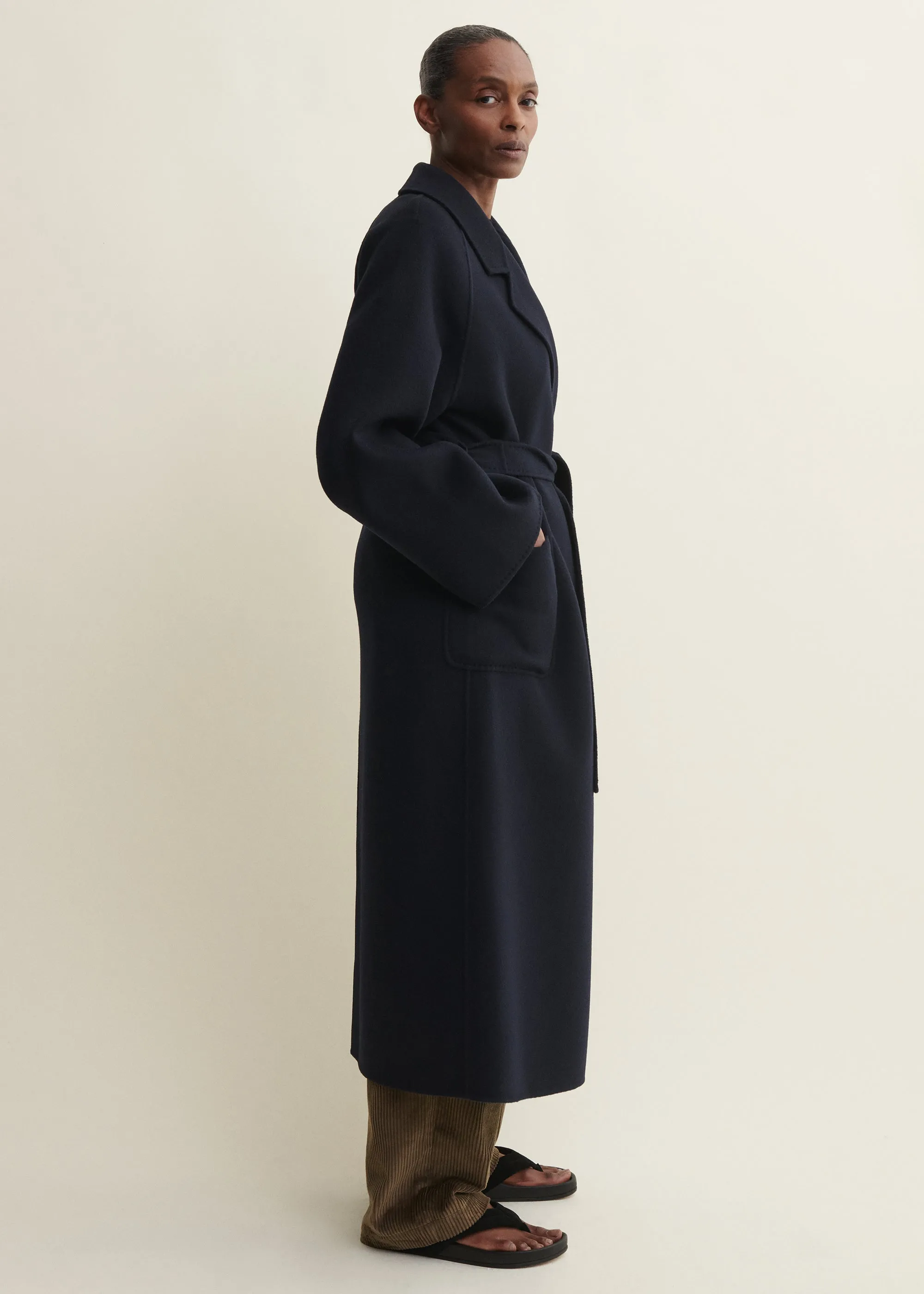 SUZA | Long Wool Coat | NIGHT sold by ARMA product image thumbnail 2