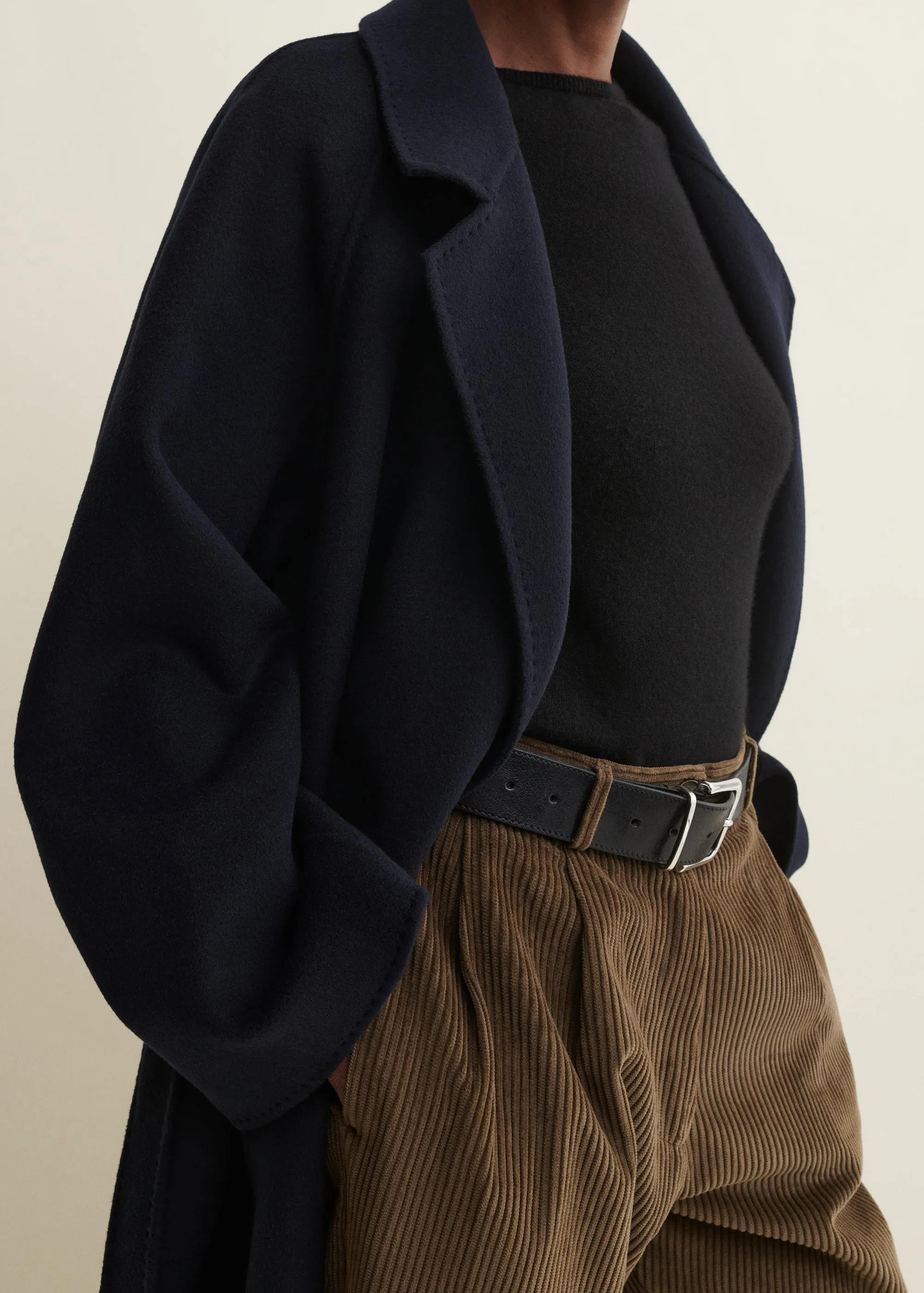 SUZA | Long Wool Coat | NIGHT sold by ARMA product image thumbnail 3