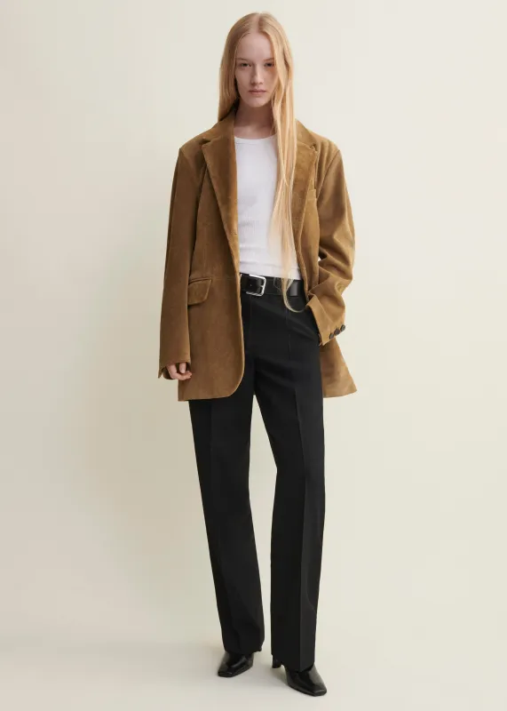 BENNY | Gritty Suede Blazer | Olive made by ARMA