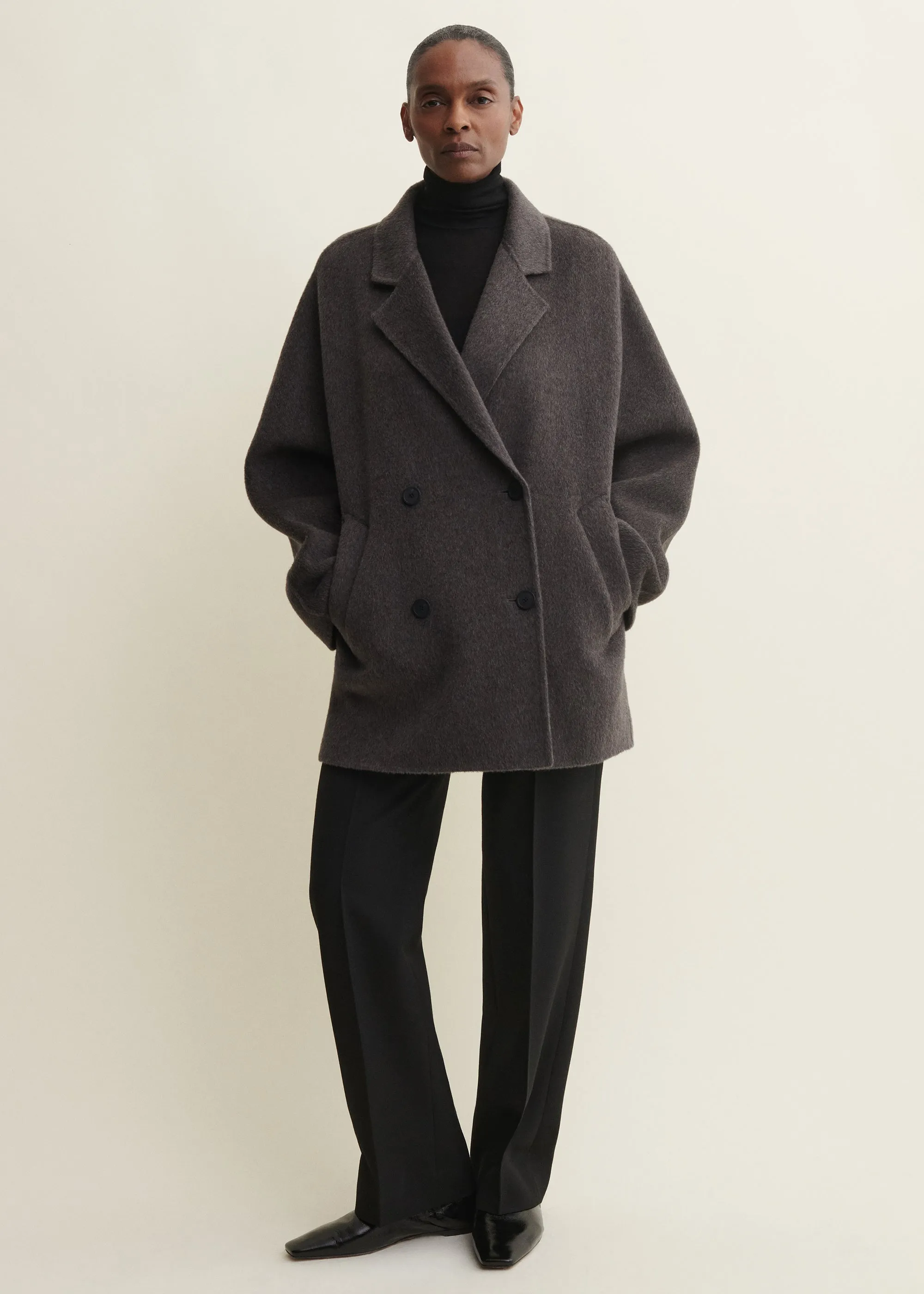 Aurea | Wool Coat | Warm Grey sold by ARMA product image thumbnail 2