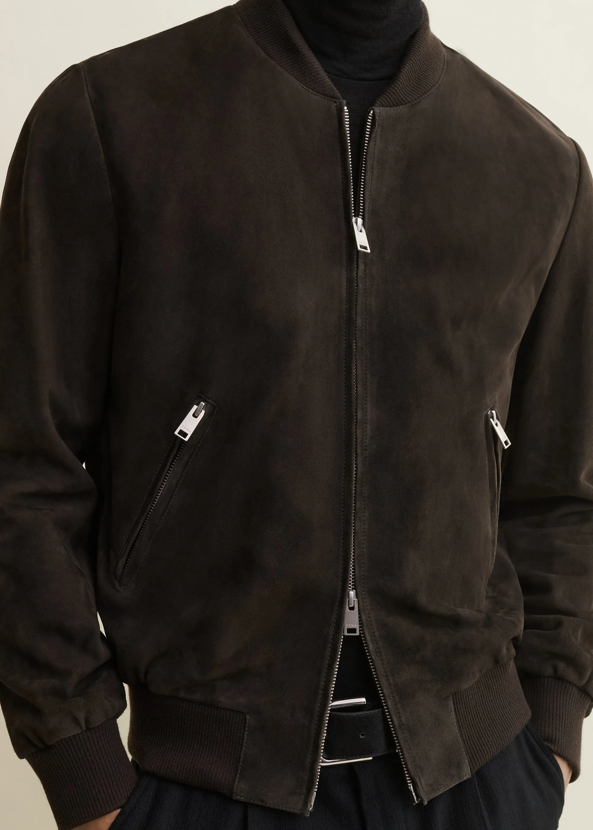 DIDIER | Suede Bomber Jacket | Iron sold by ARMA product image thumbnail 3